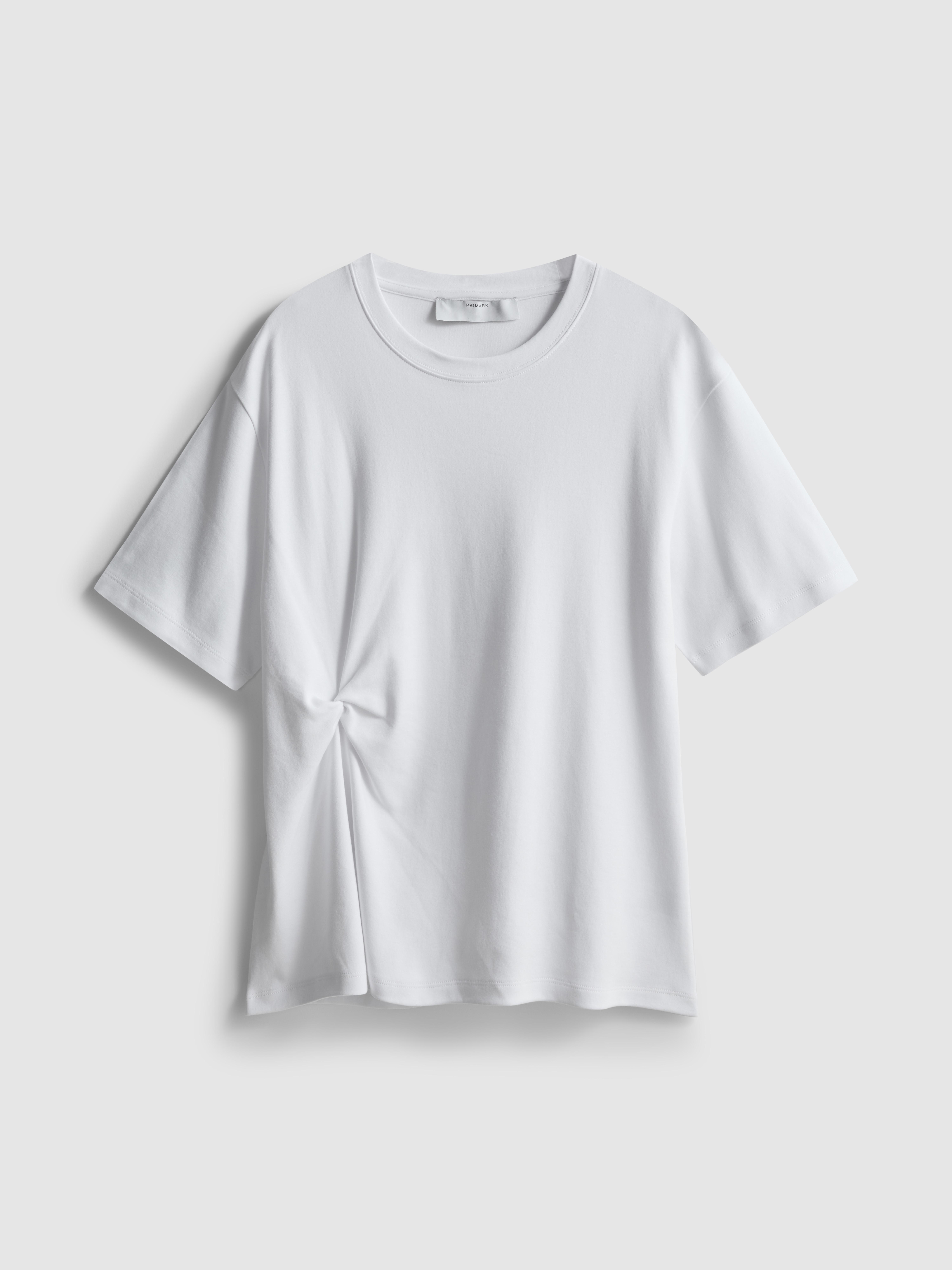 Camiseta de algodón con detalle retorcido