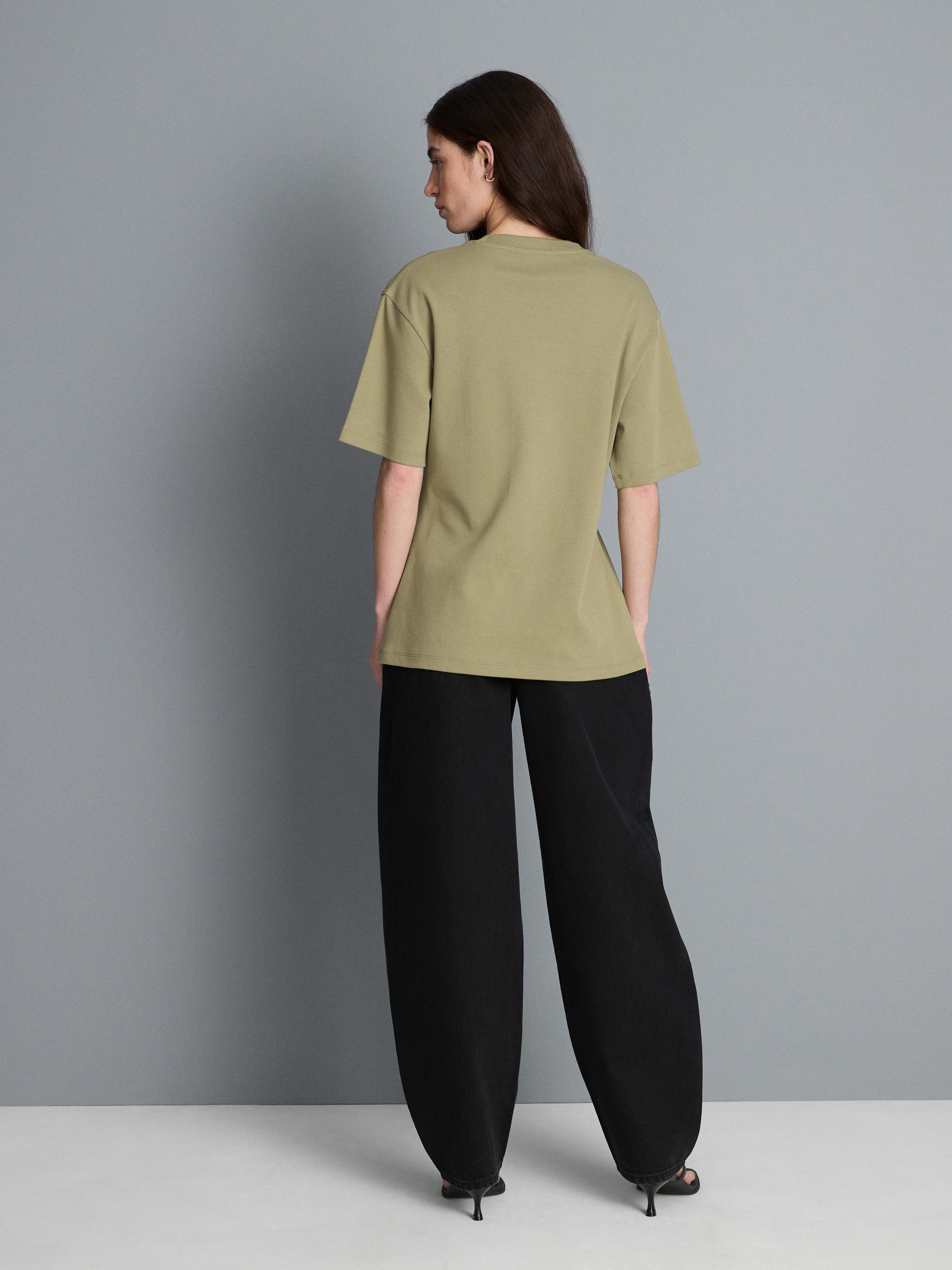Katoenen T-shirt met gedraaid detail