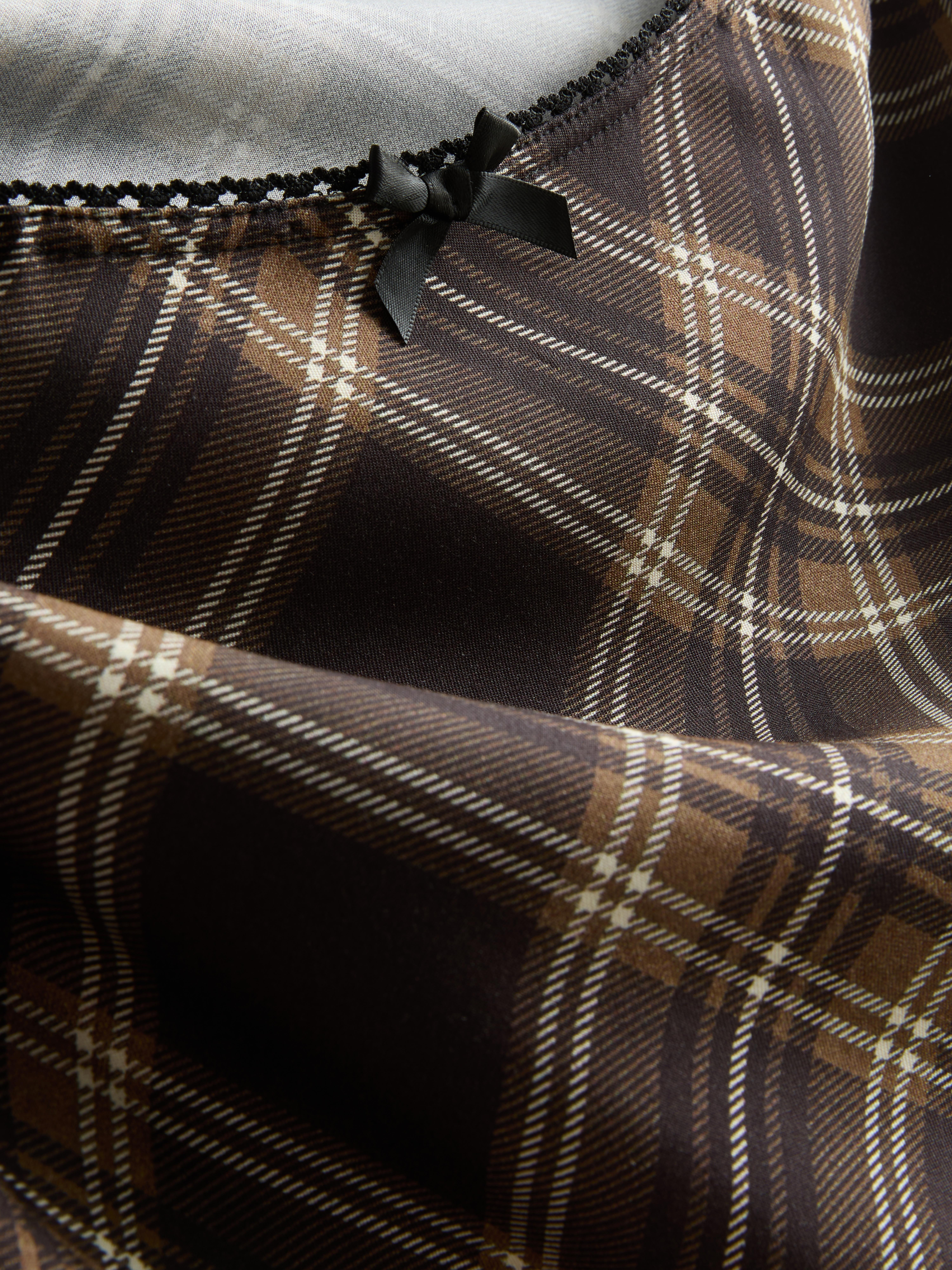 Women's Multi Check A-Line Midi Skirt