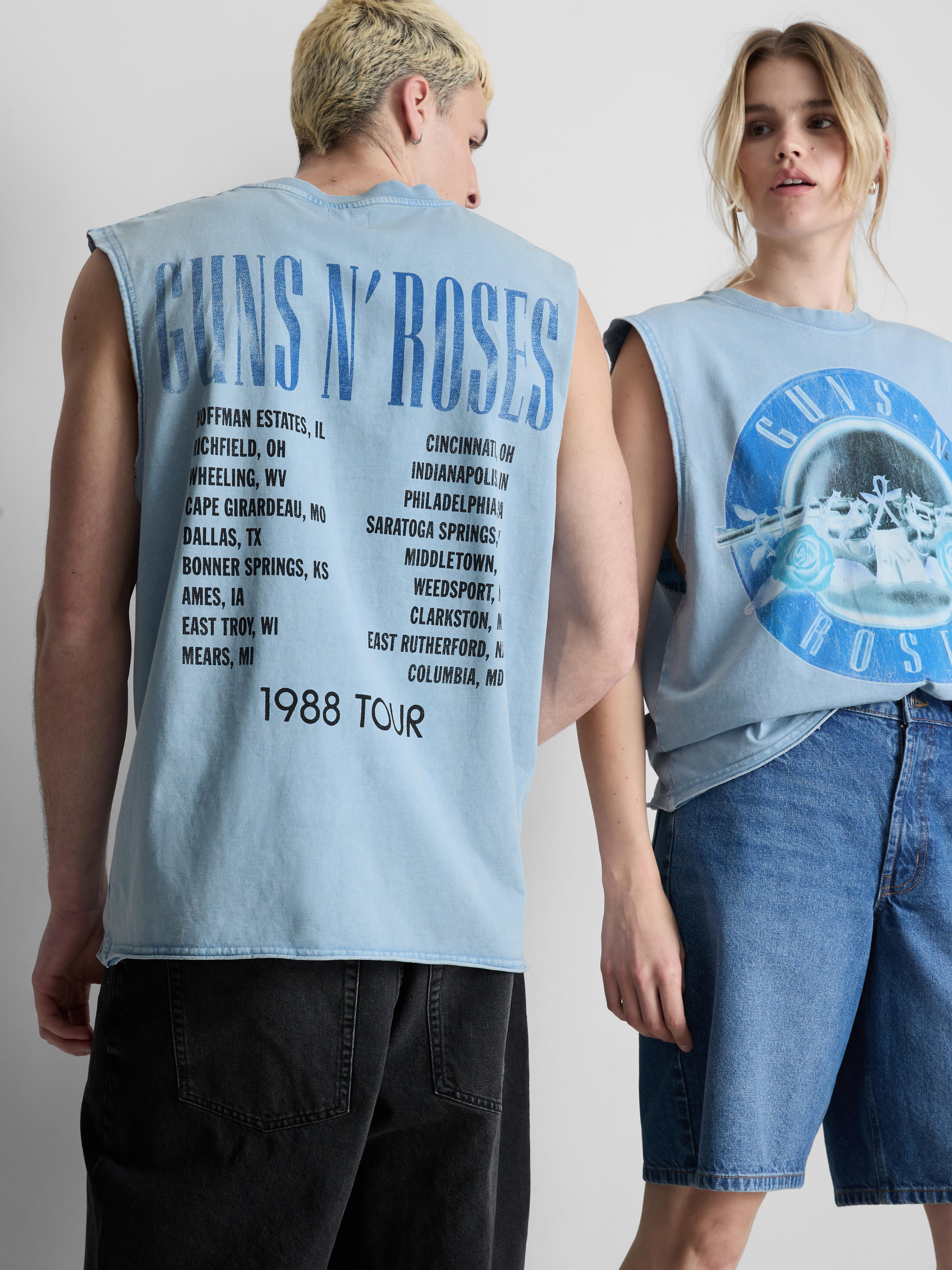 Men's Blue Guns N' Roses Graphic Tank Top | Primark