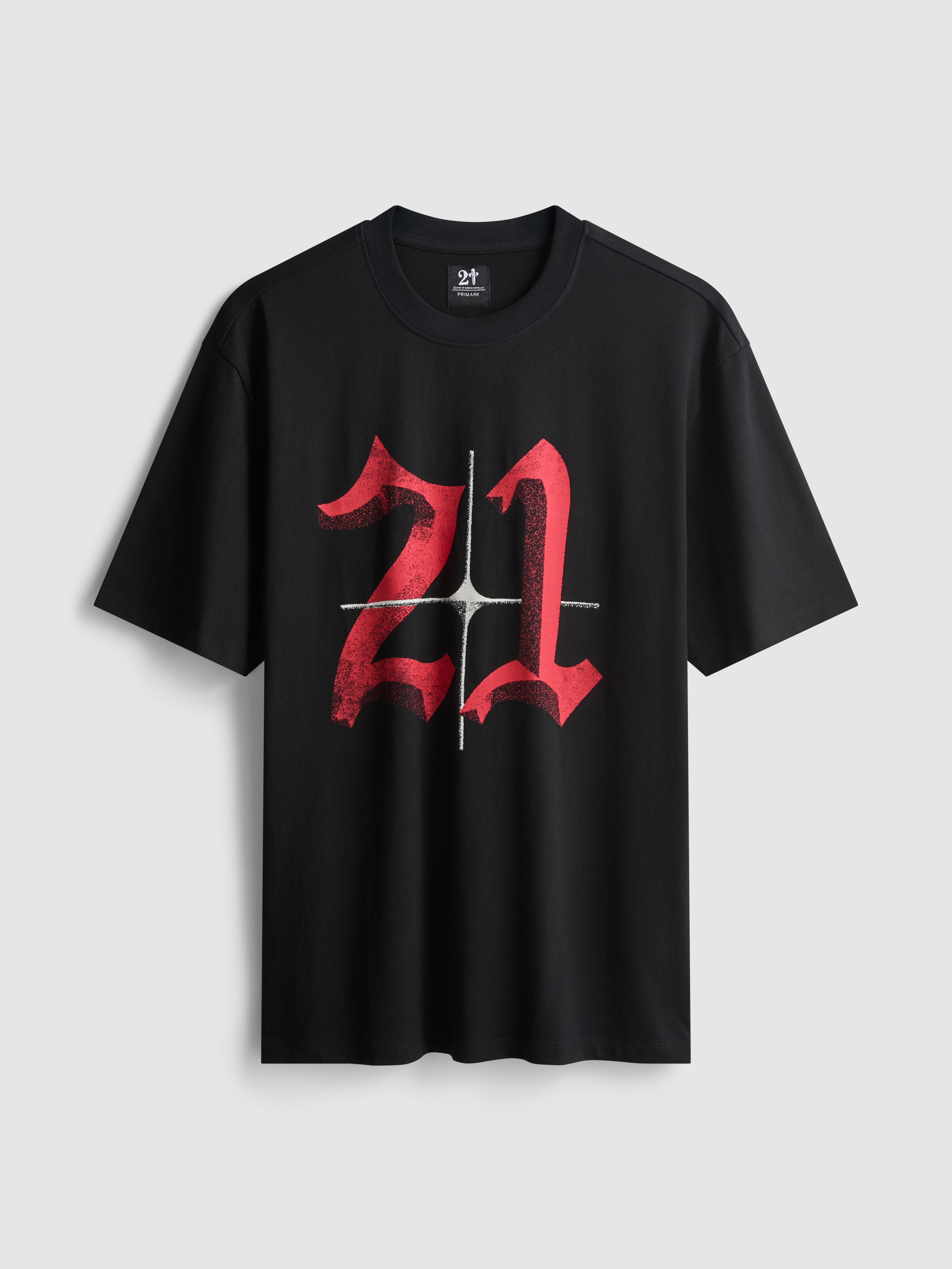 Men's Black 21 Savage Short Sleeve T-Shirt | Primark
