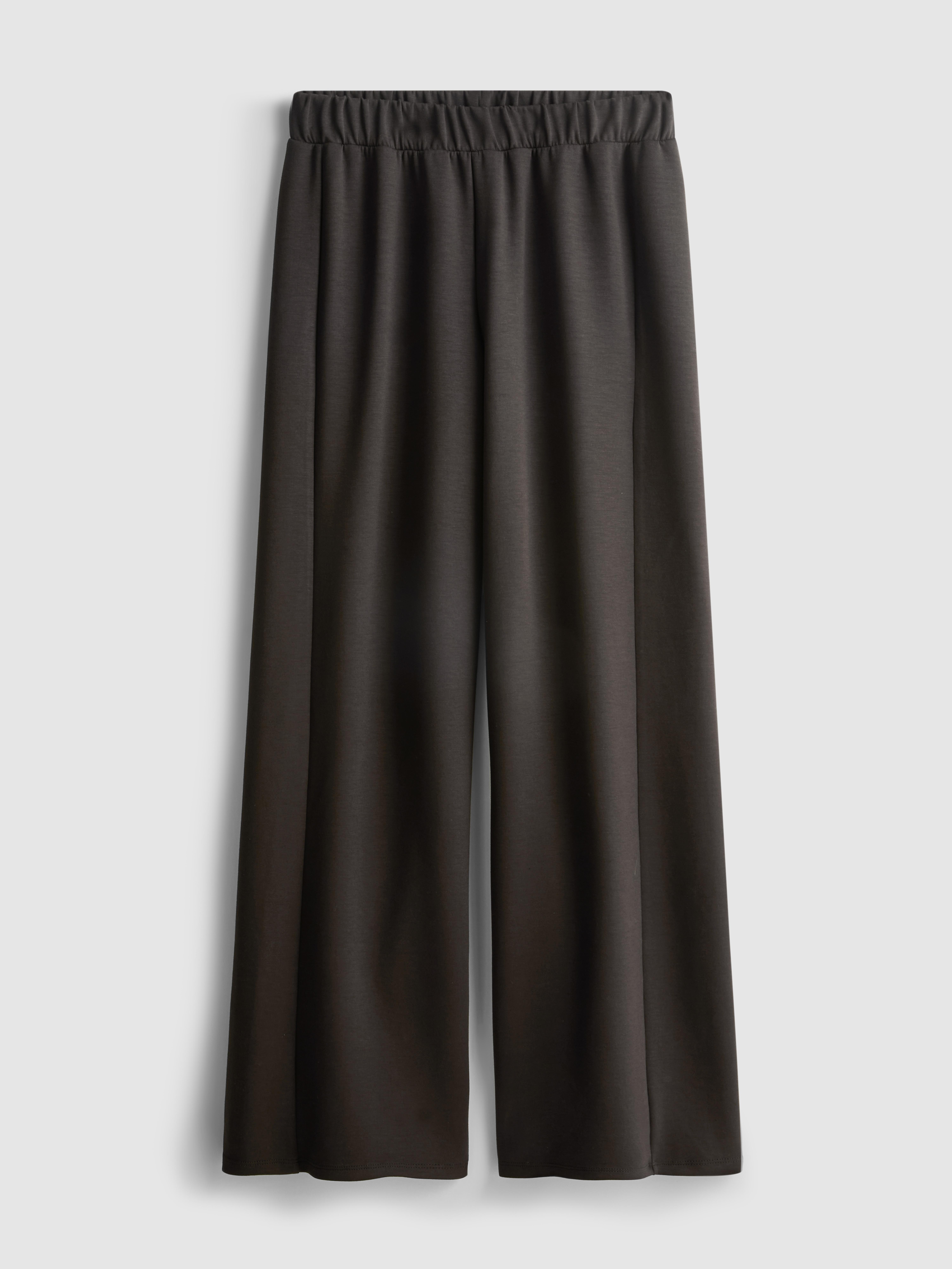 Women's Chocolate Active Wide-Leg Joggers