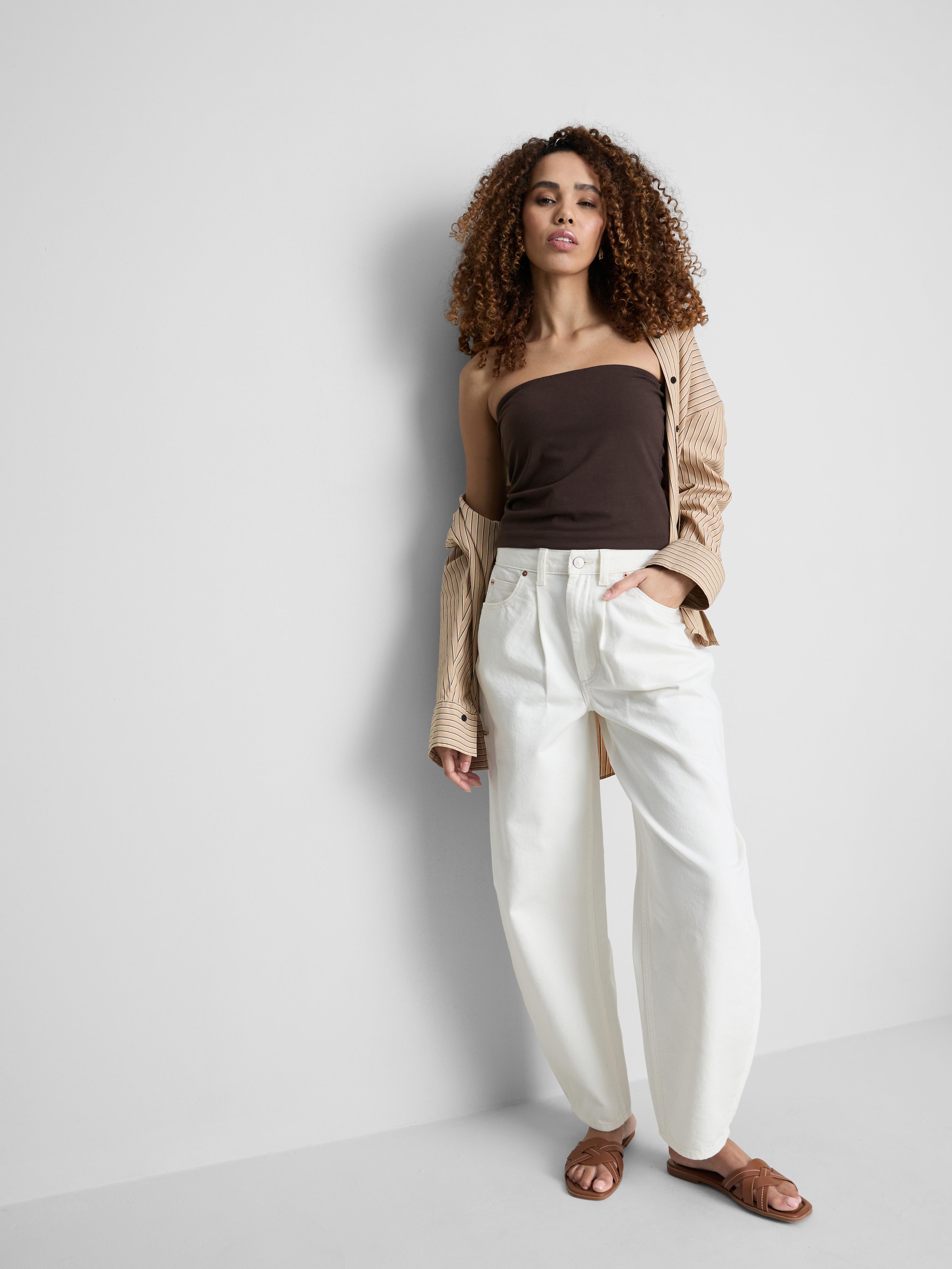 Cotton-Rich Bandeau Top