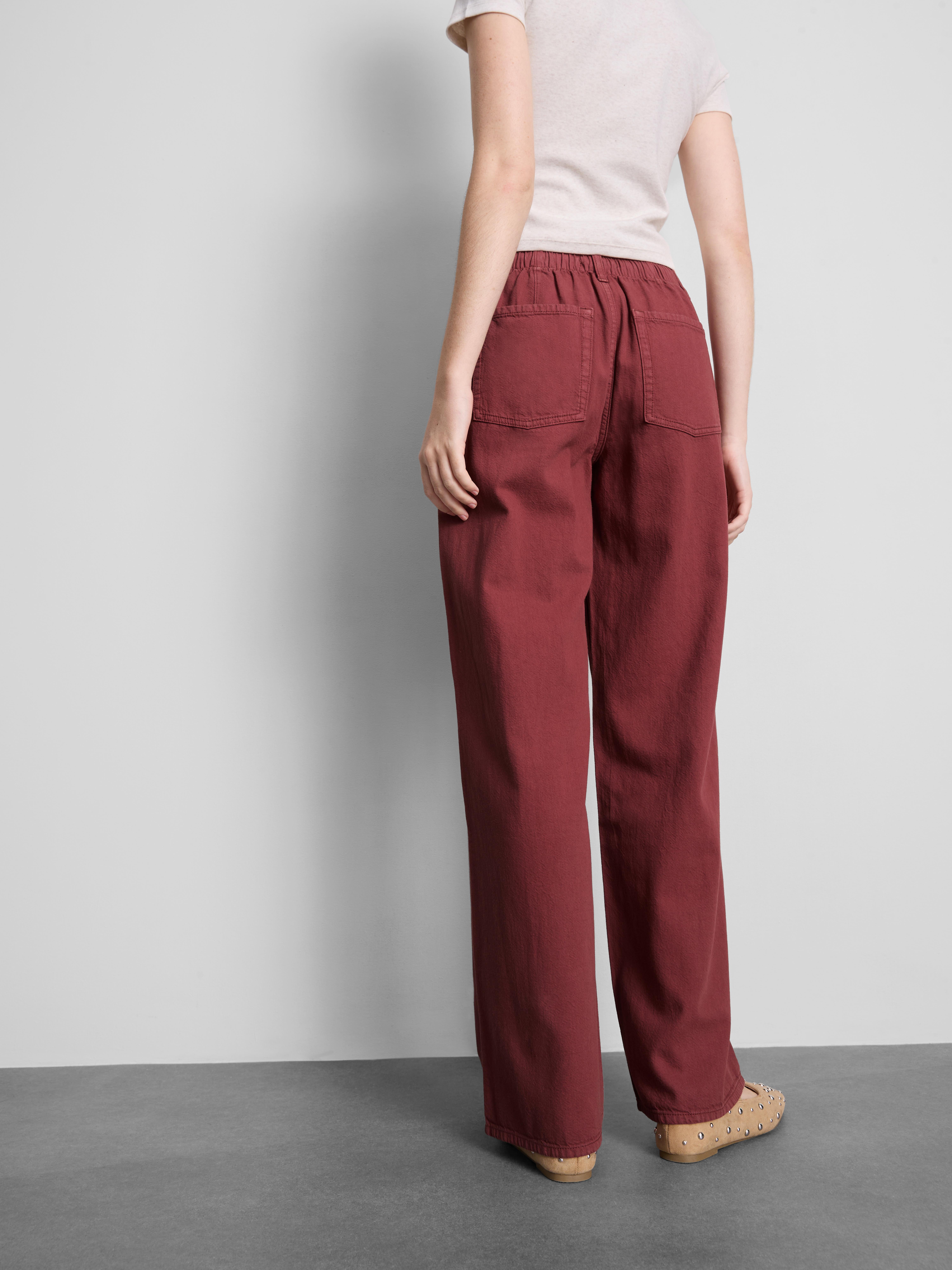 Cotton Straight Leg Beaded Trousers