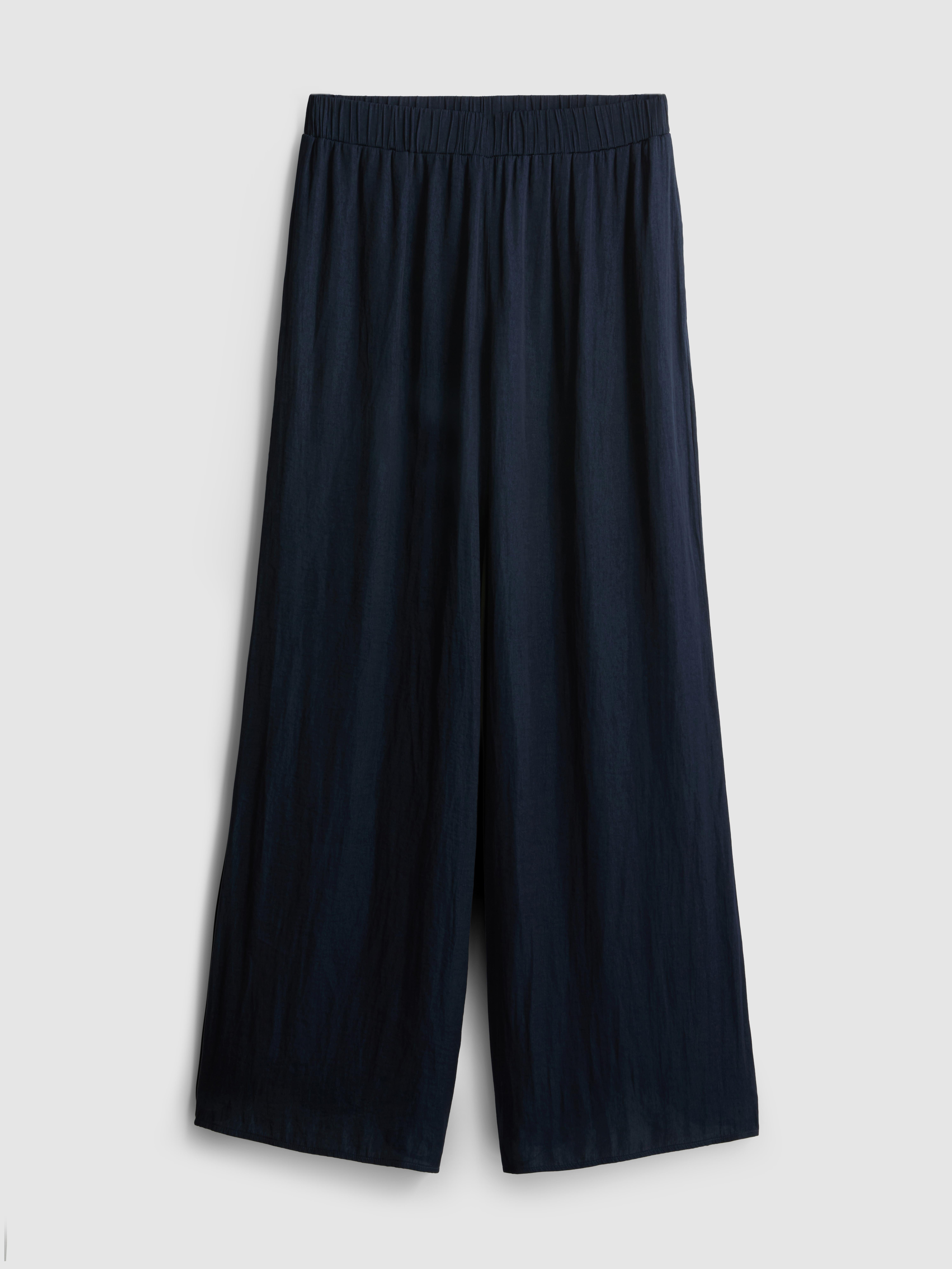 Pantalones de pijama de pernera ancha texturizados