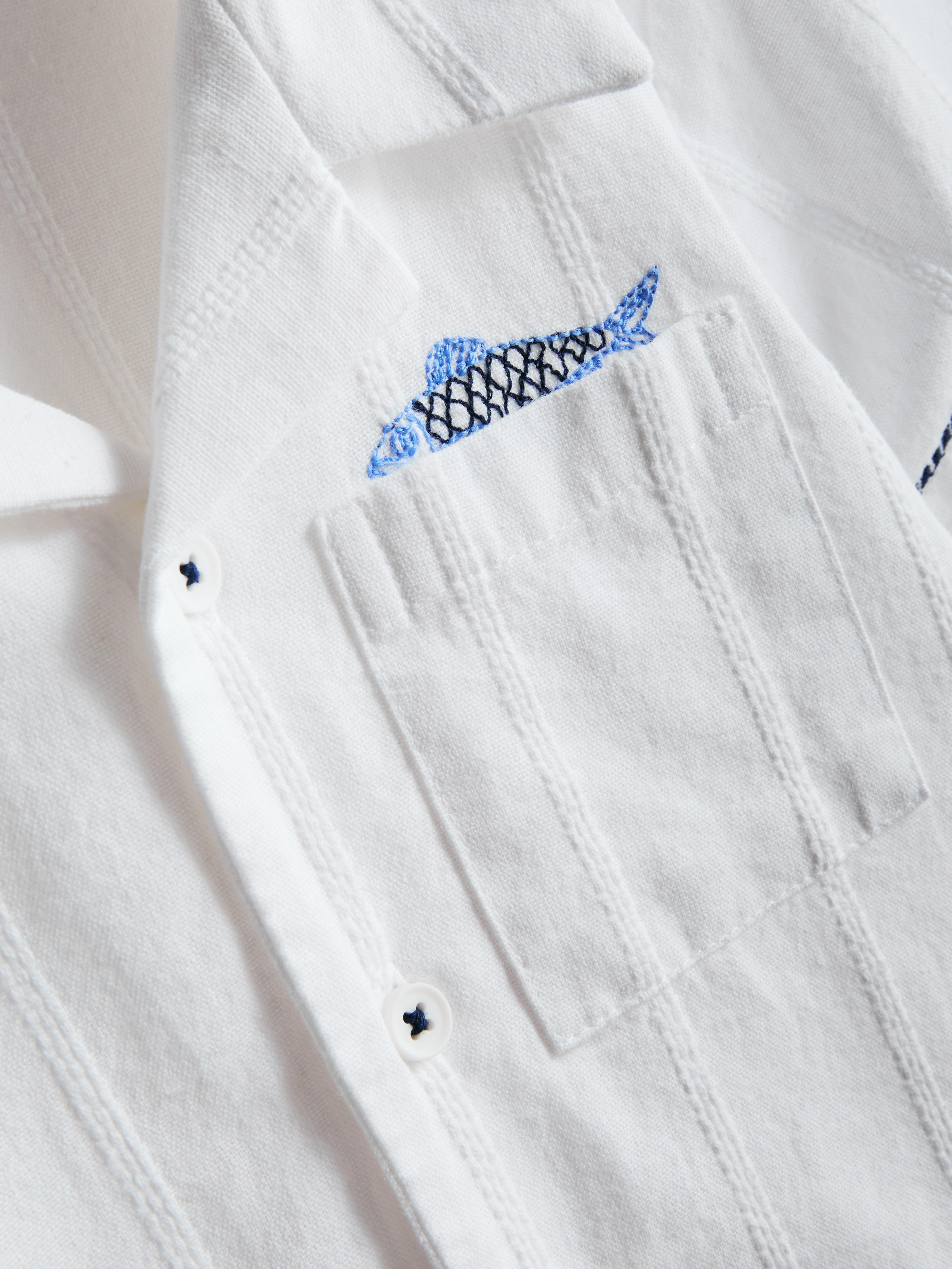 1,5-7 anni | Camicia con pesci ricamati