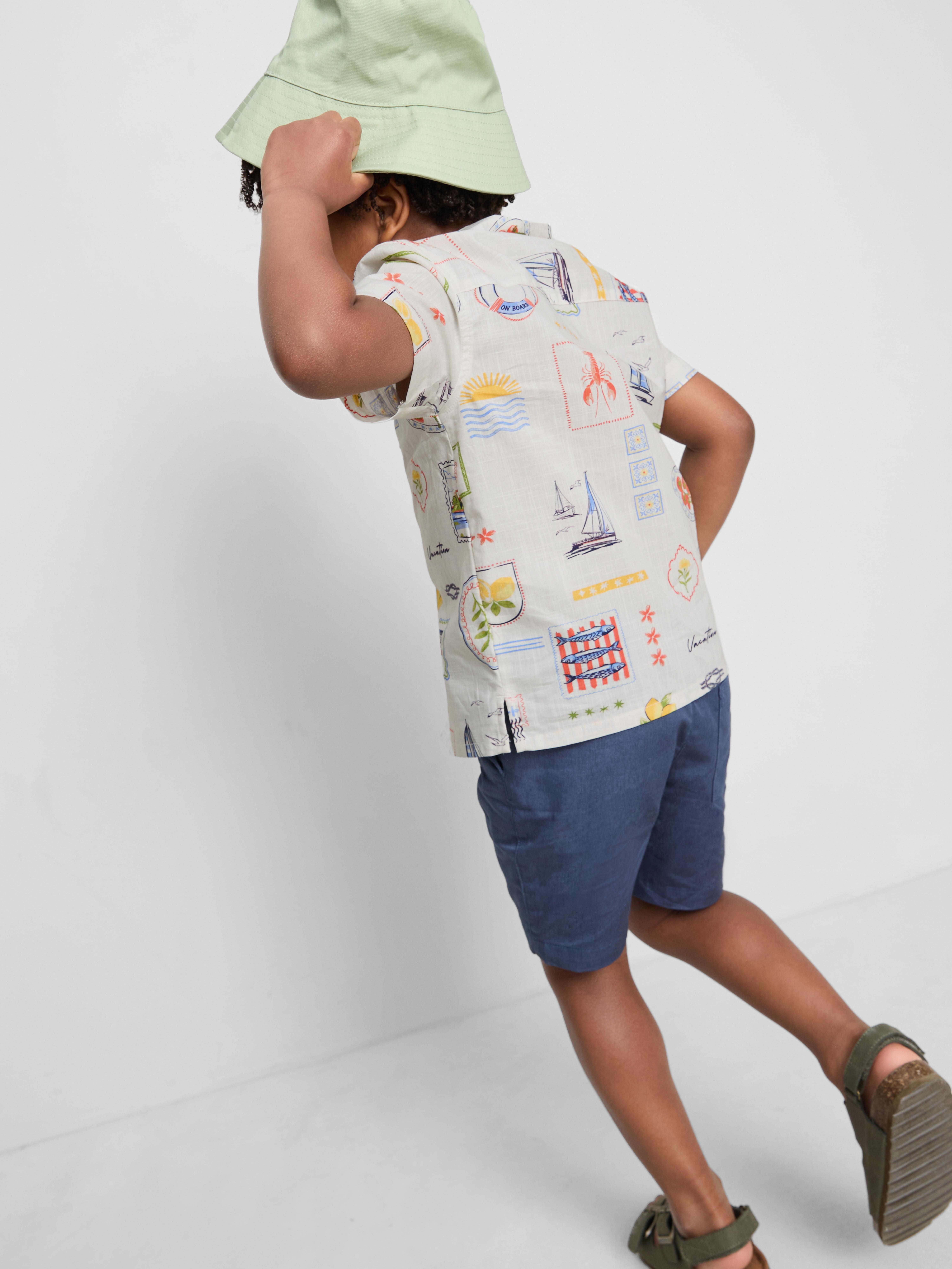 1,5-9 anni | Set camicia e pantaloncini con stampa