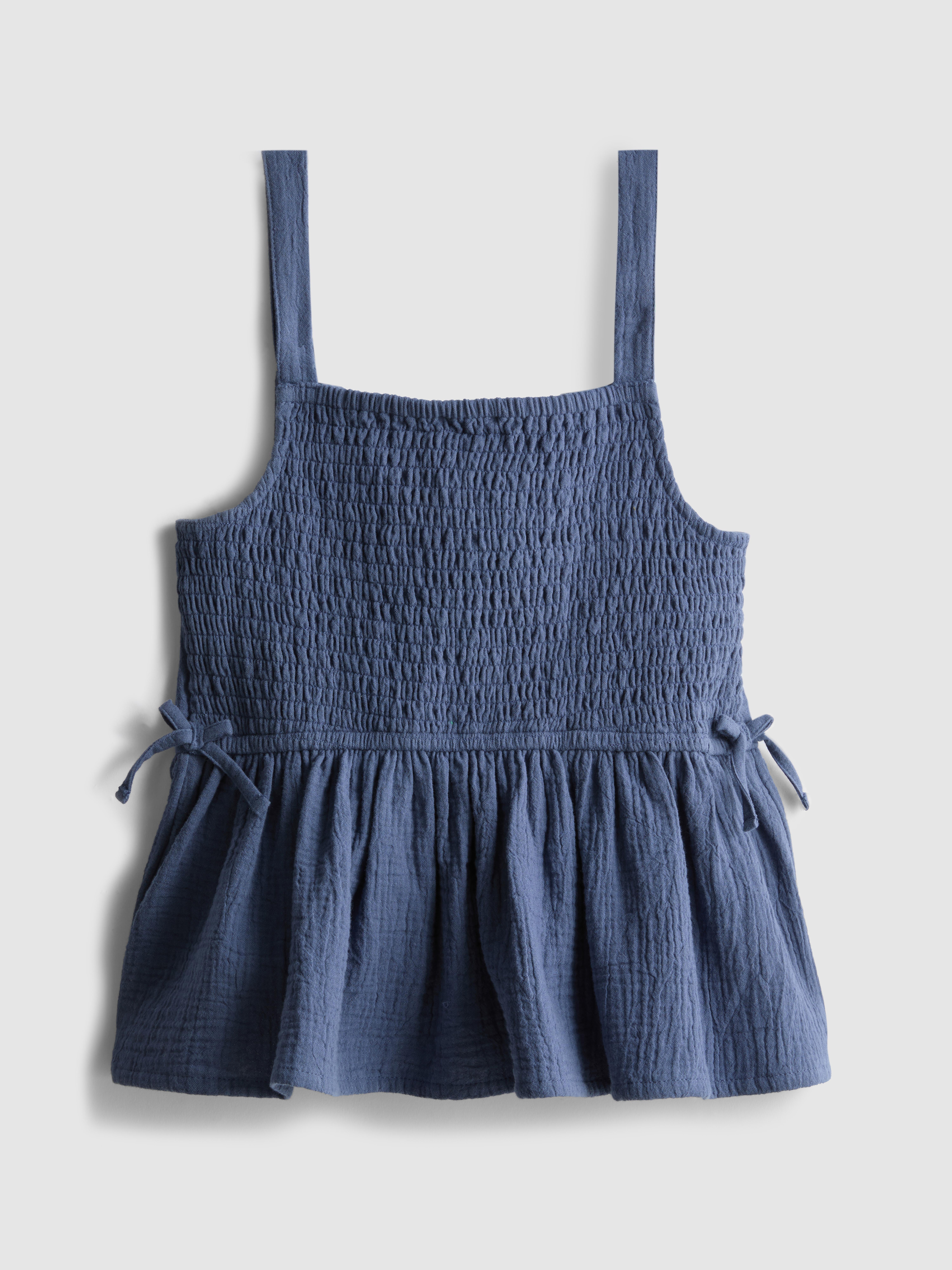 Girls Navy 7-15yrs | Shirred Bow Blouse | Primark