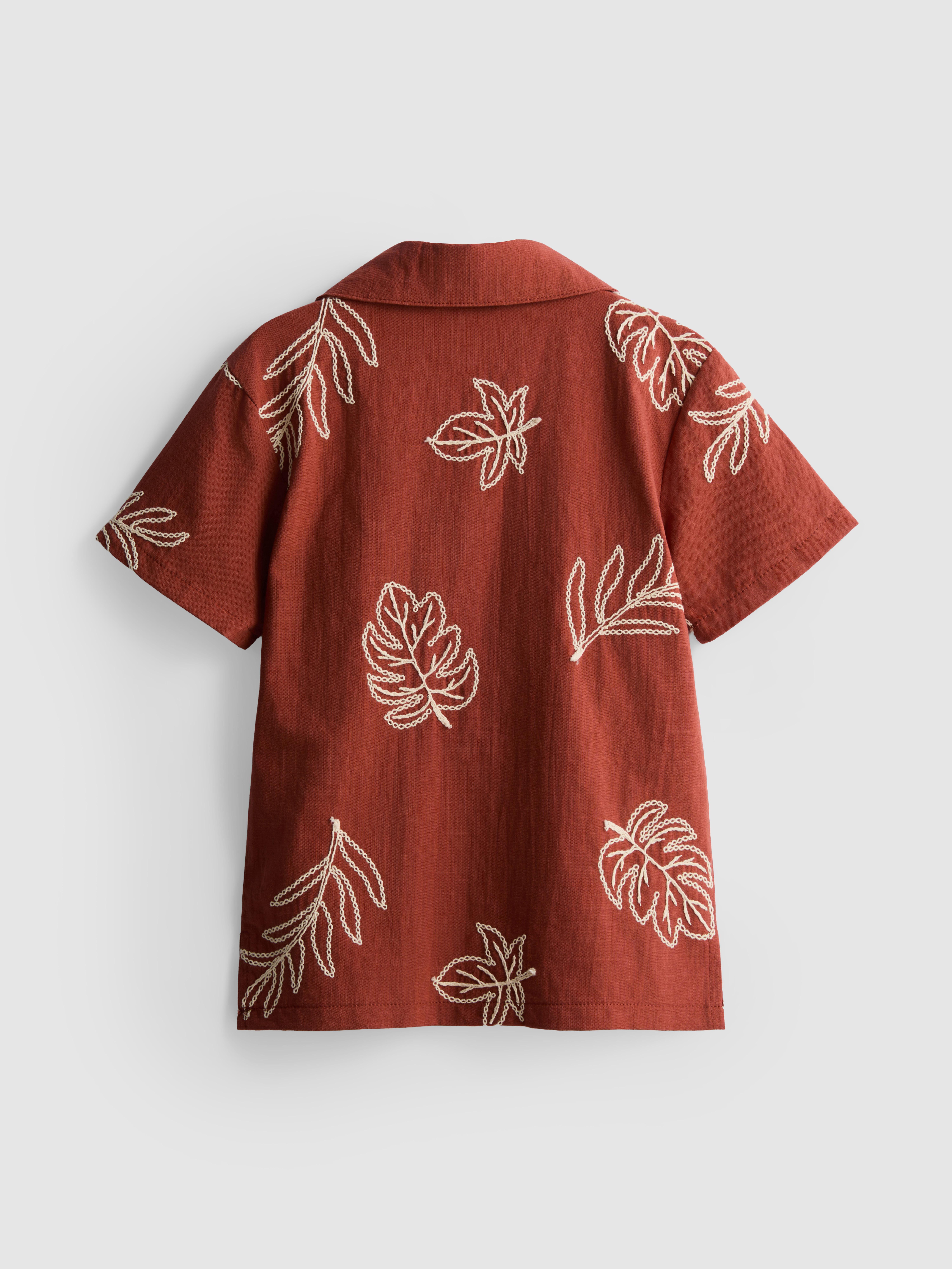 18 mois–9 ans | Chemise à feuilles brodées