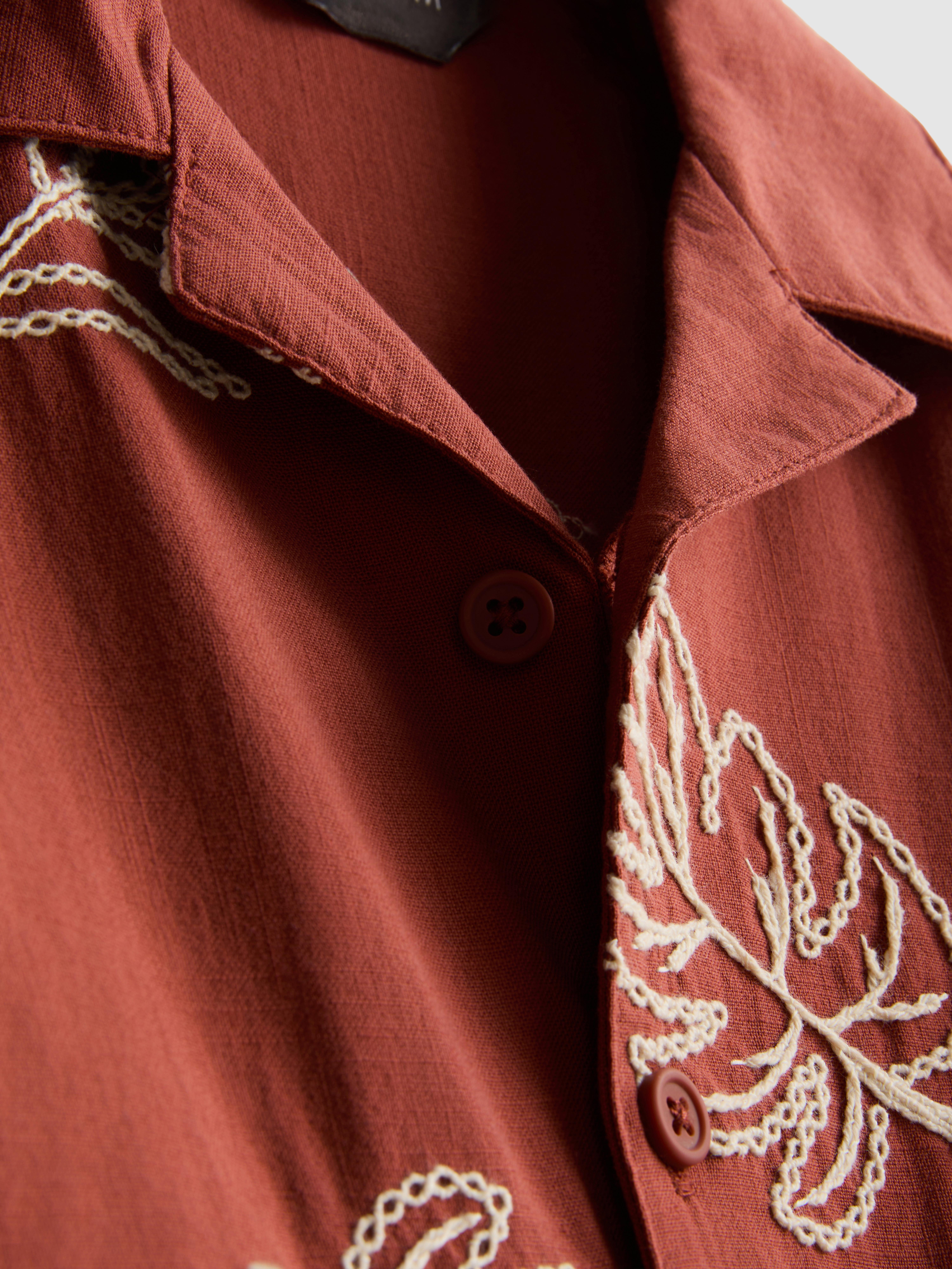 18 mois–9 ans | Chemise à feuilles brodées
