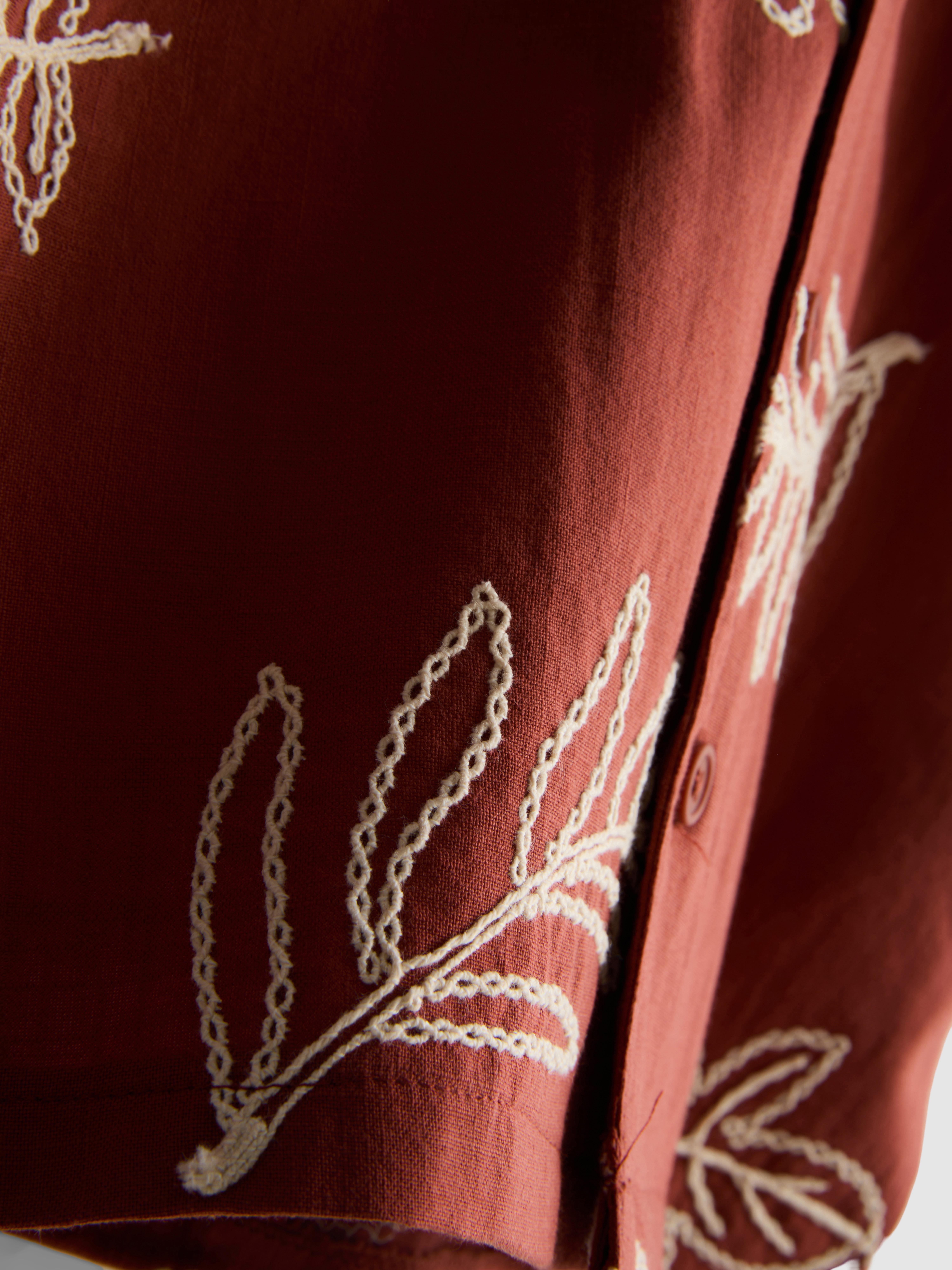 18 mois–9 ans | Chemise à feuilles brodées