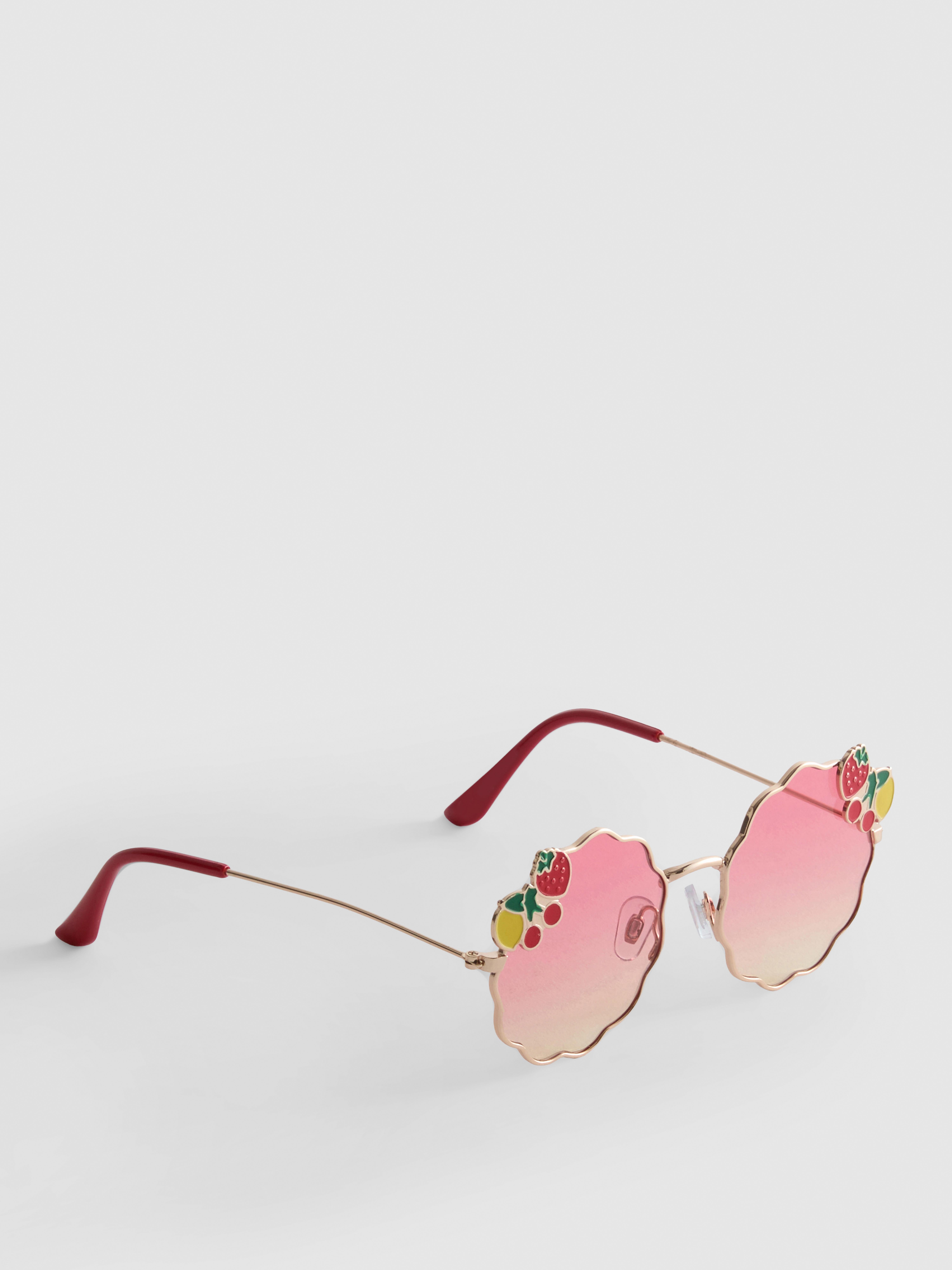 Occhiali da sole con decorazioni a forma di frutta