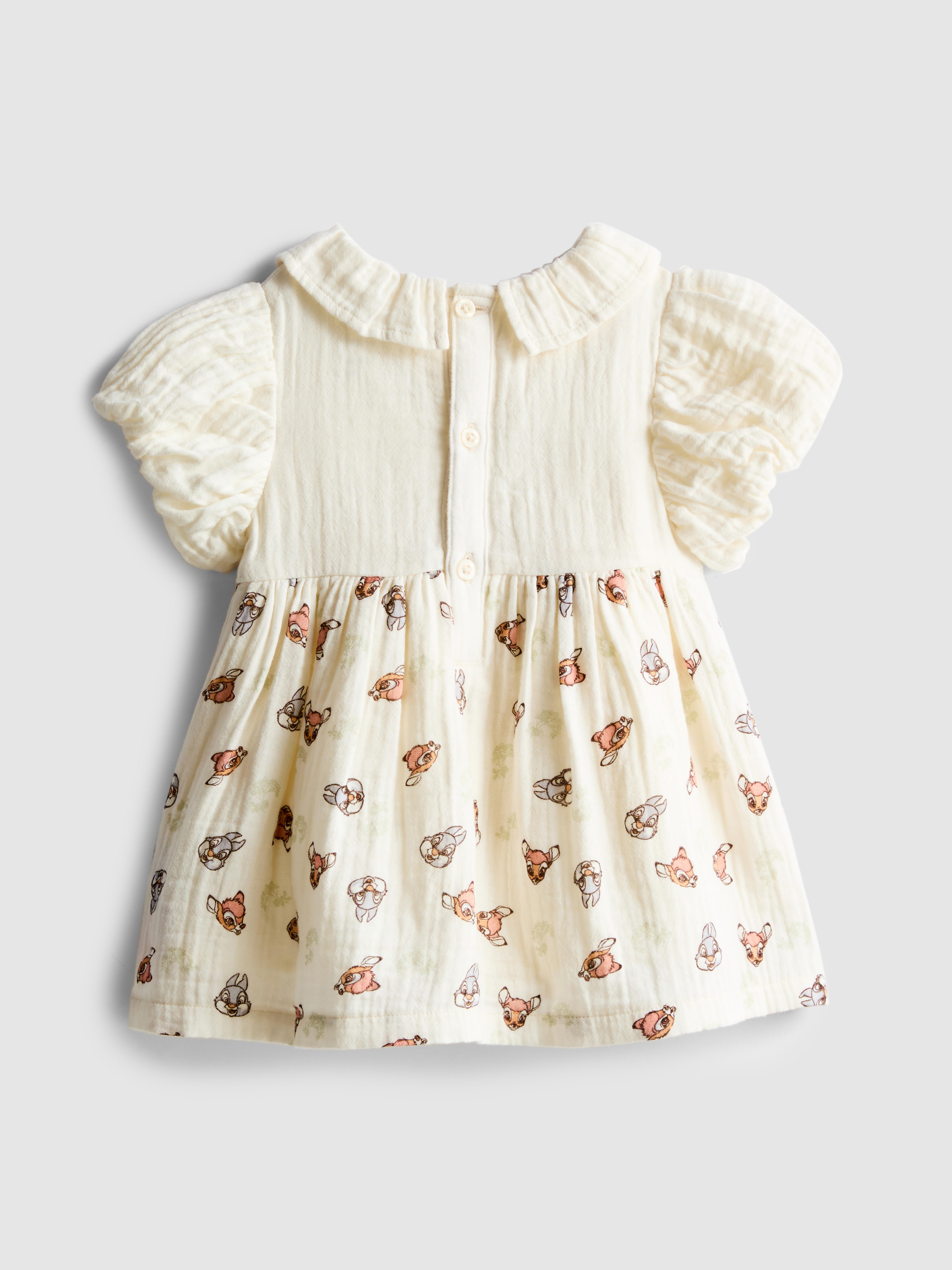 0–18 Monate | „Disney Bambi“ Kleid mit Puffärmeln für Neugeborene