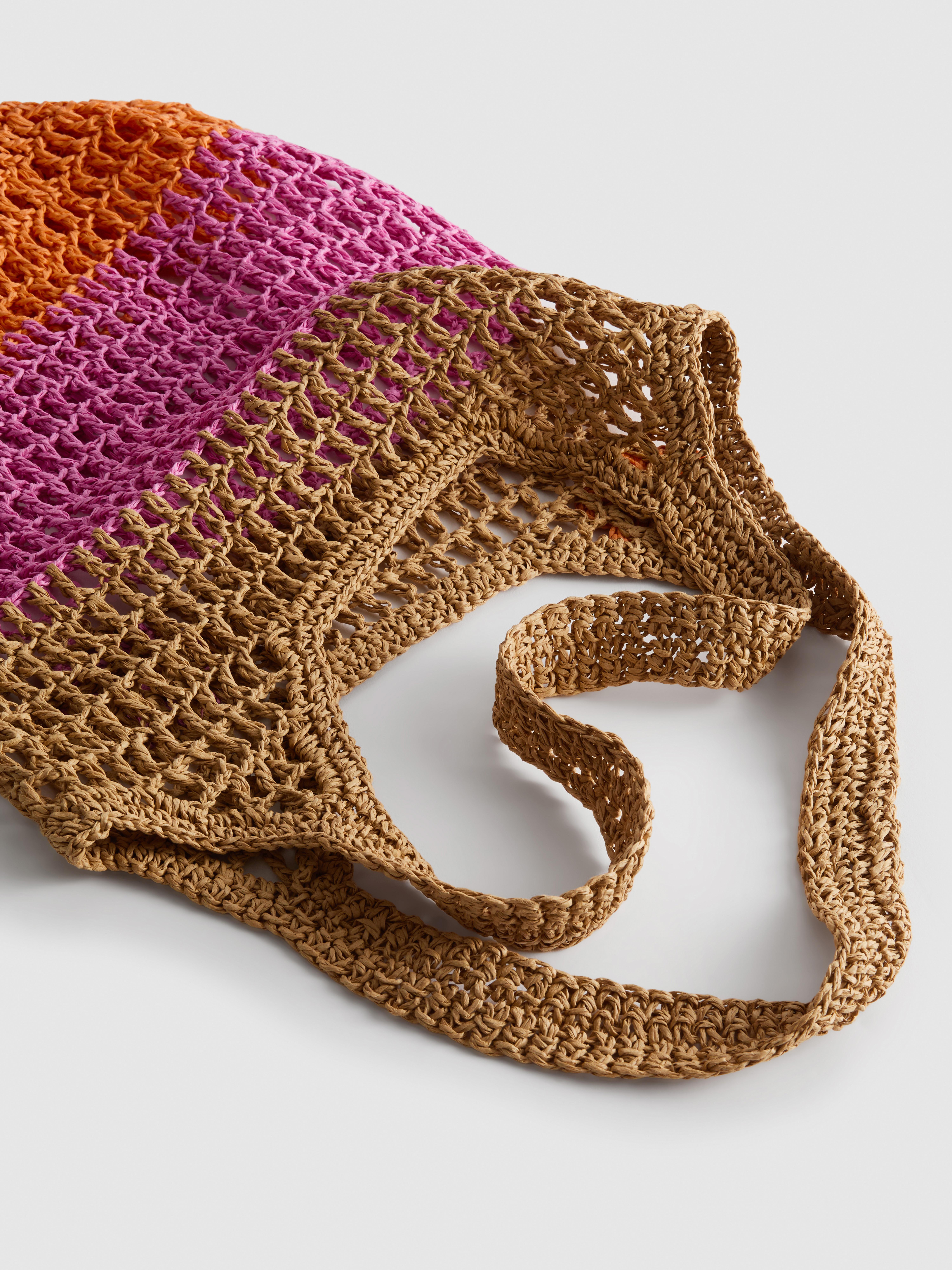 Flower Straw Shopper Bag