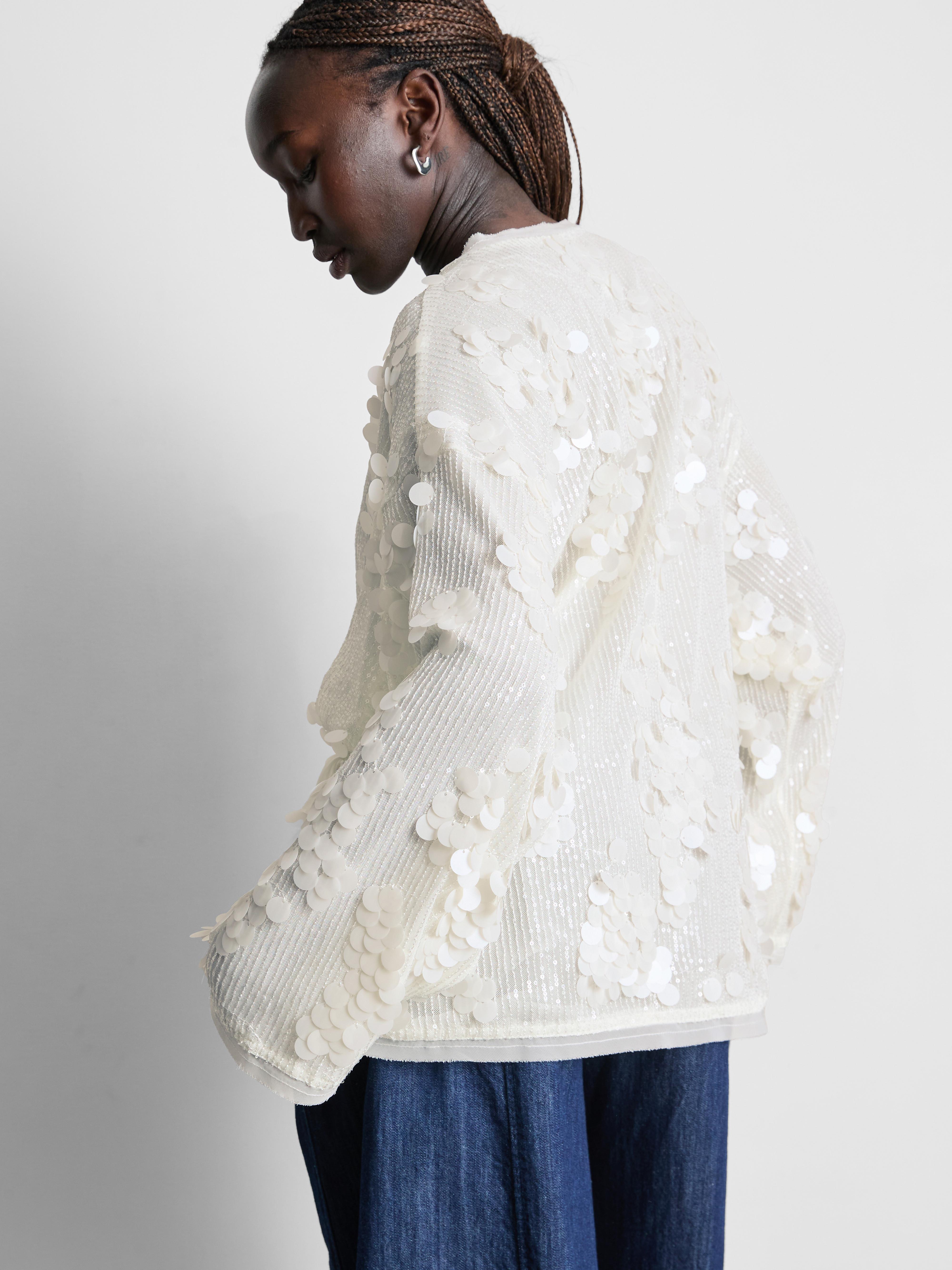 Kimono drapé sur le devant à sequins