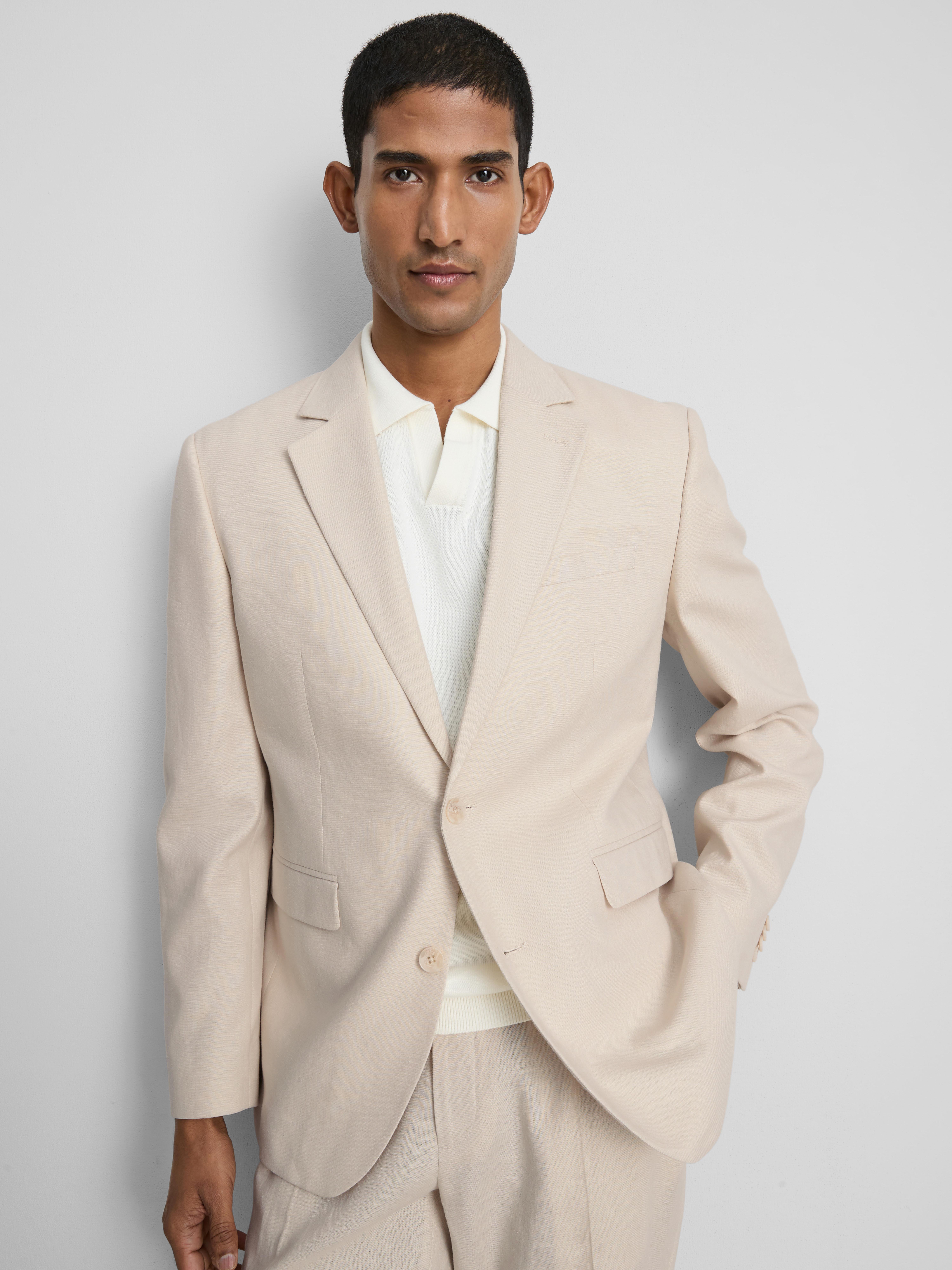 „The Edit“ Anzugjacke aus Leinengemisch