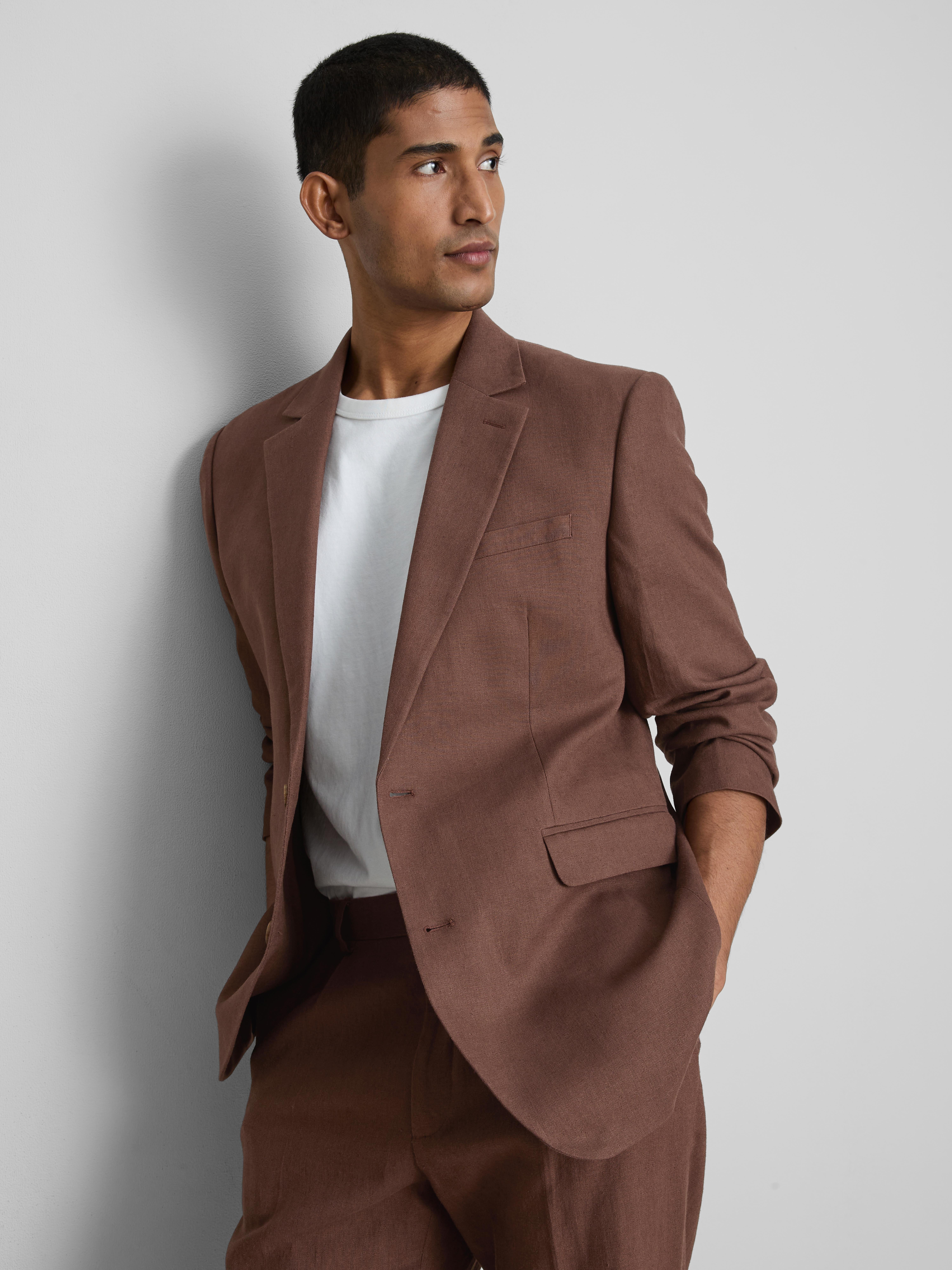 „The Edit“ Anzugjacke aus Leinengemisch