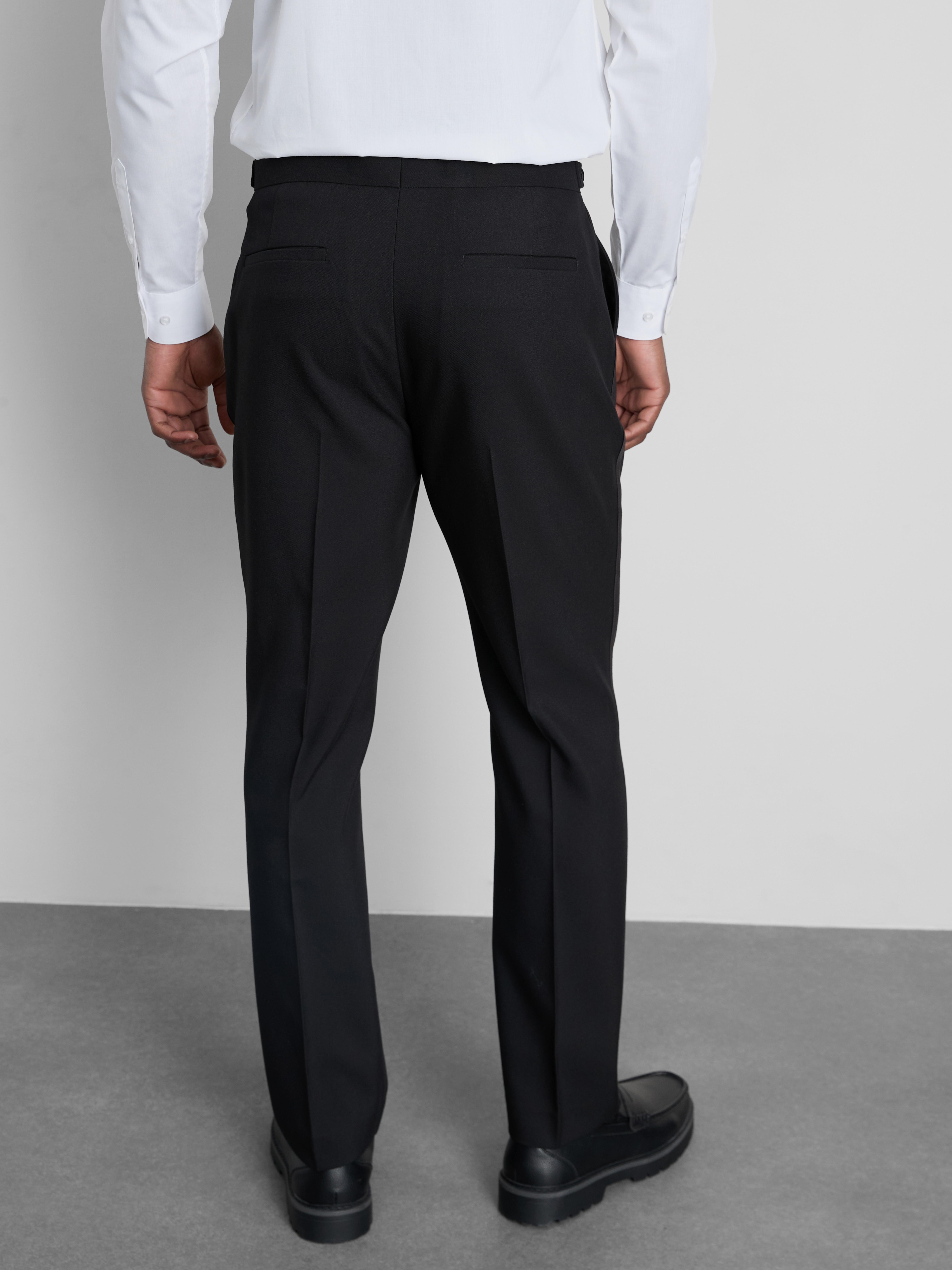 Regular Fit Pleat Front Tuxedo Trousers