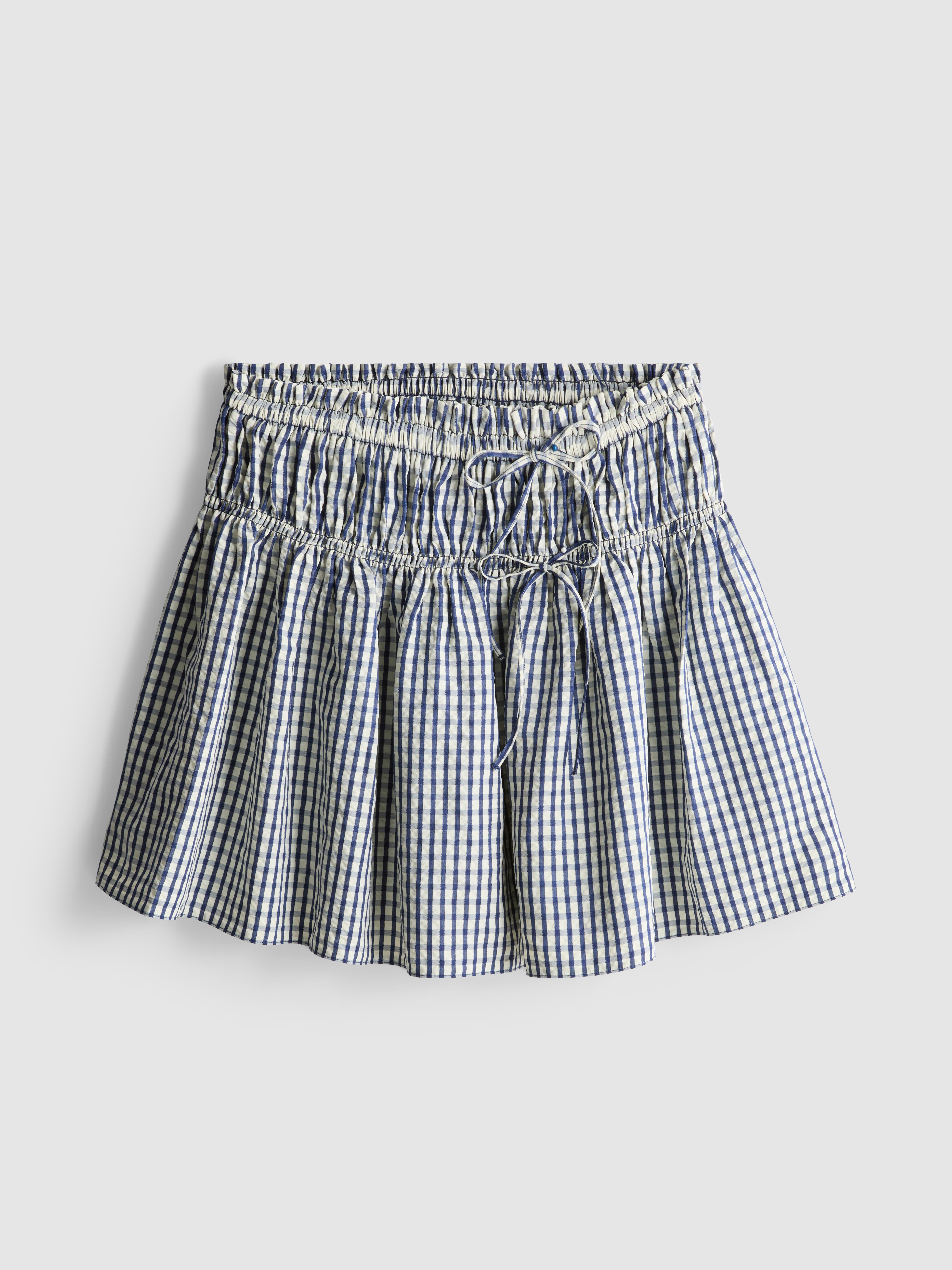 Gingham Skater Mini Skirt