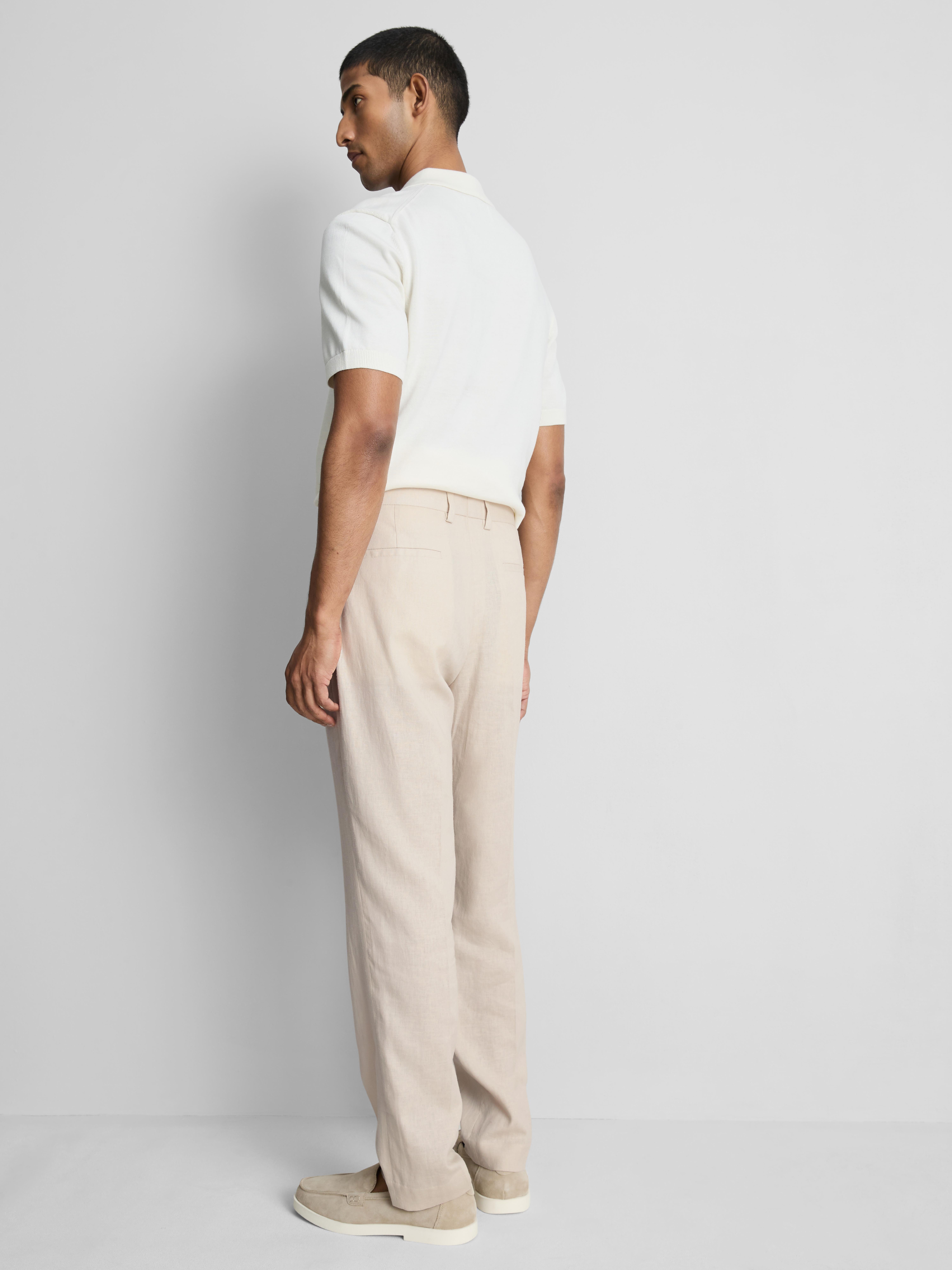 The Edit Slim Fit Linen Blend Suit Pants