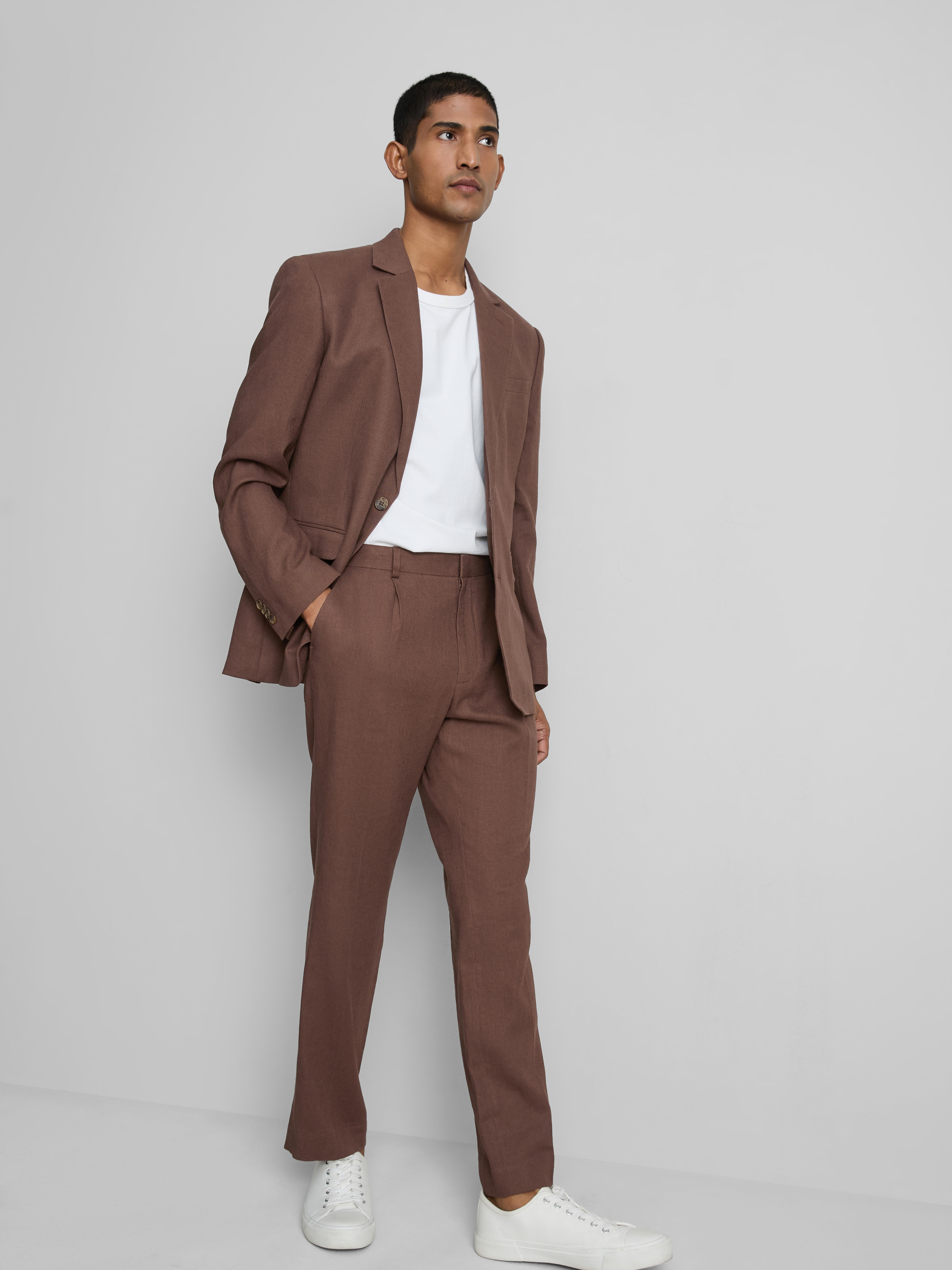 mens brown dress pants slim fit Men's Brown Pants VIOSSI