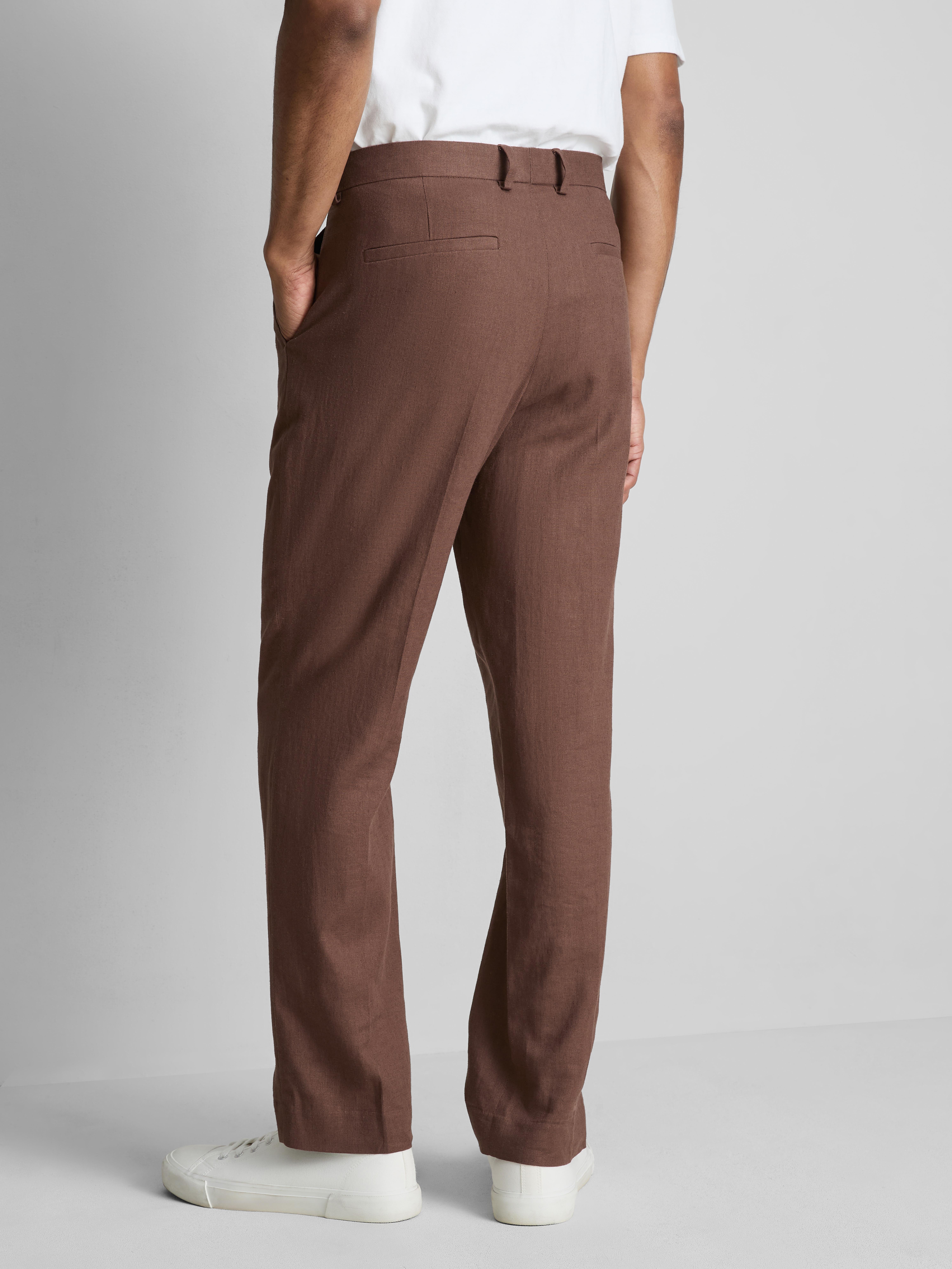 The Edit Slim Fit Linen Blend Suit Pants