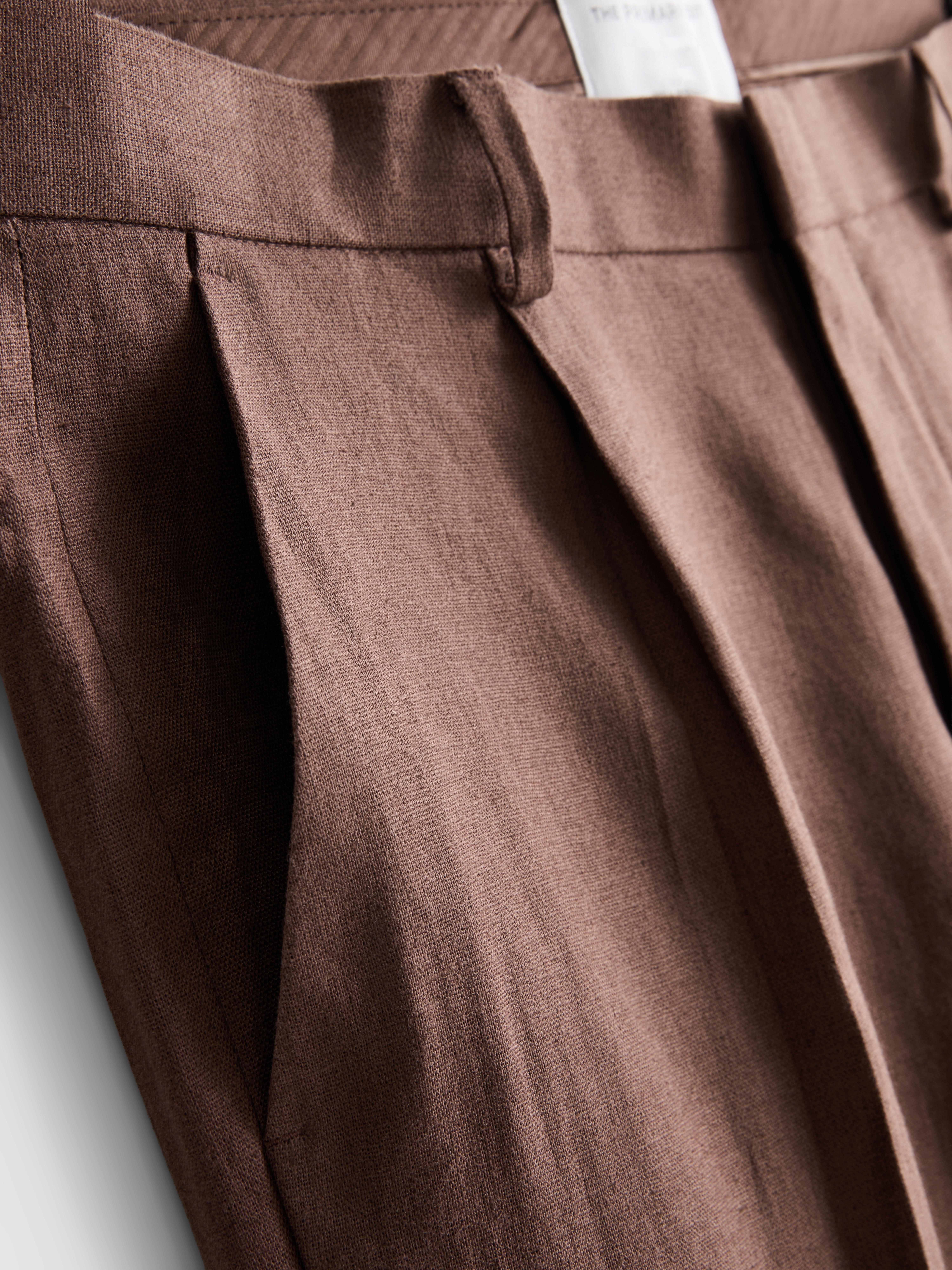 The Edit Slim Fit Linen Blend Suit Pants