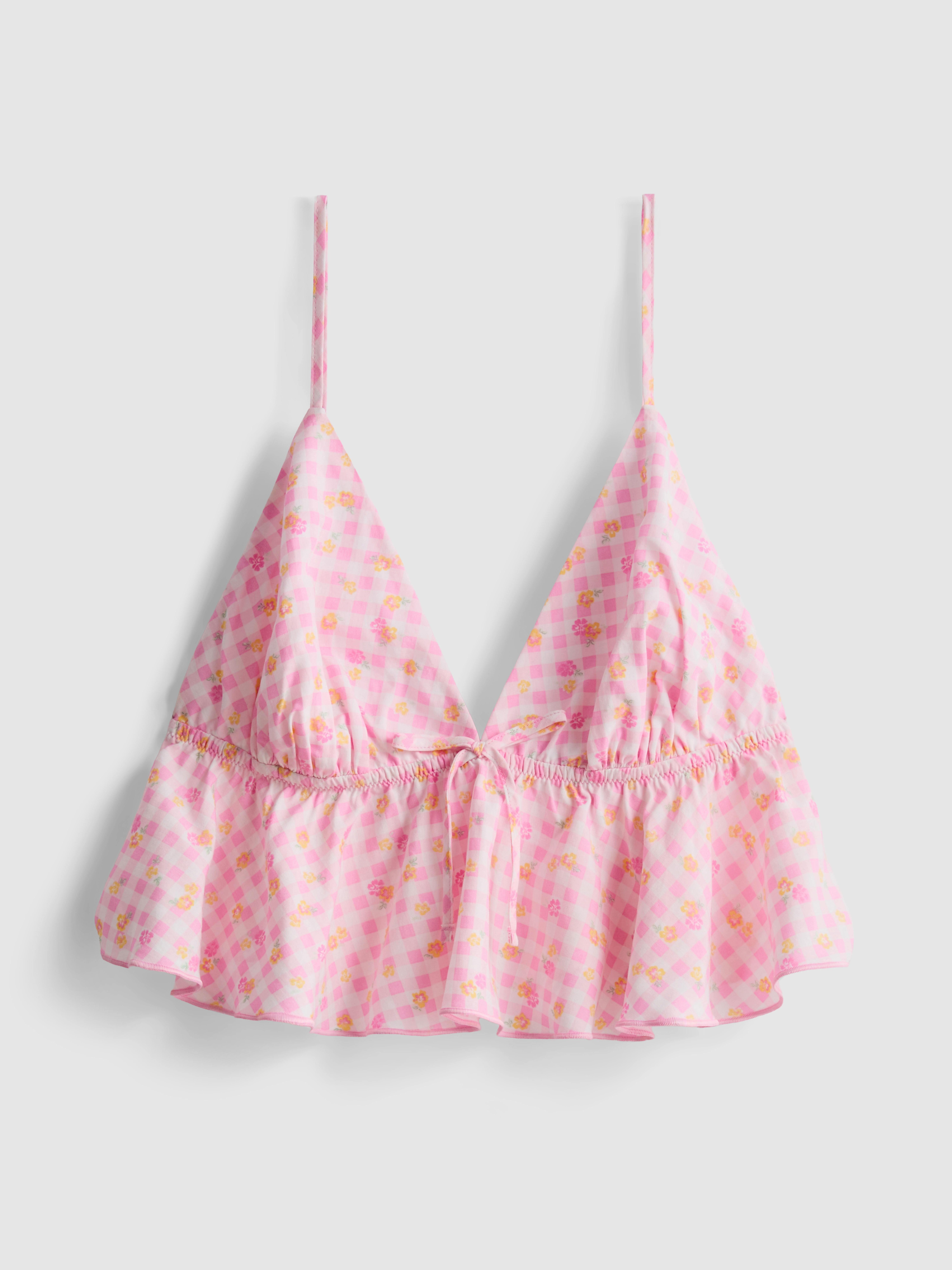 Luchtige geruite bralette