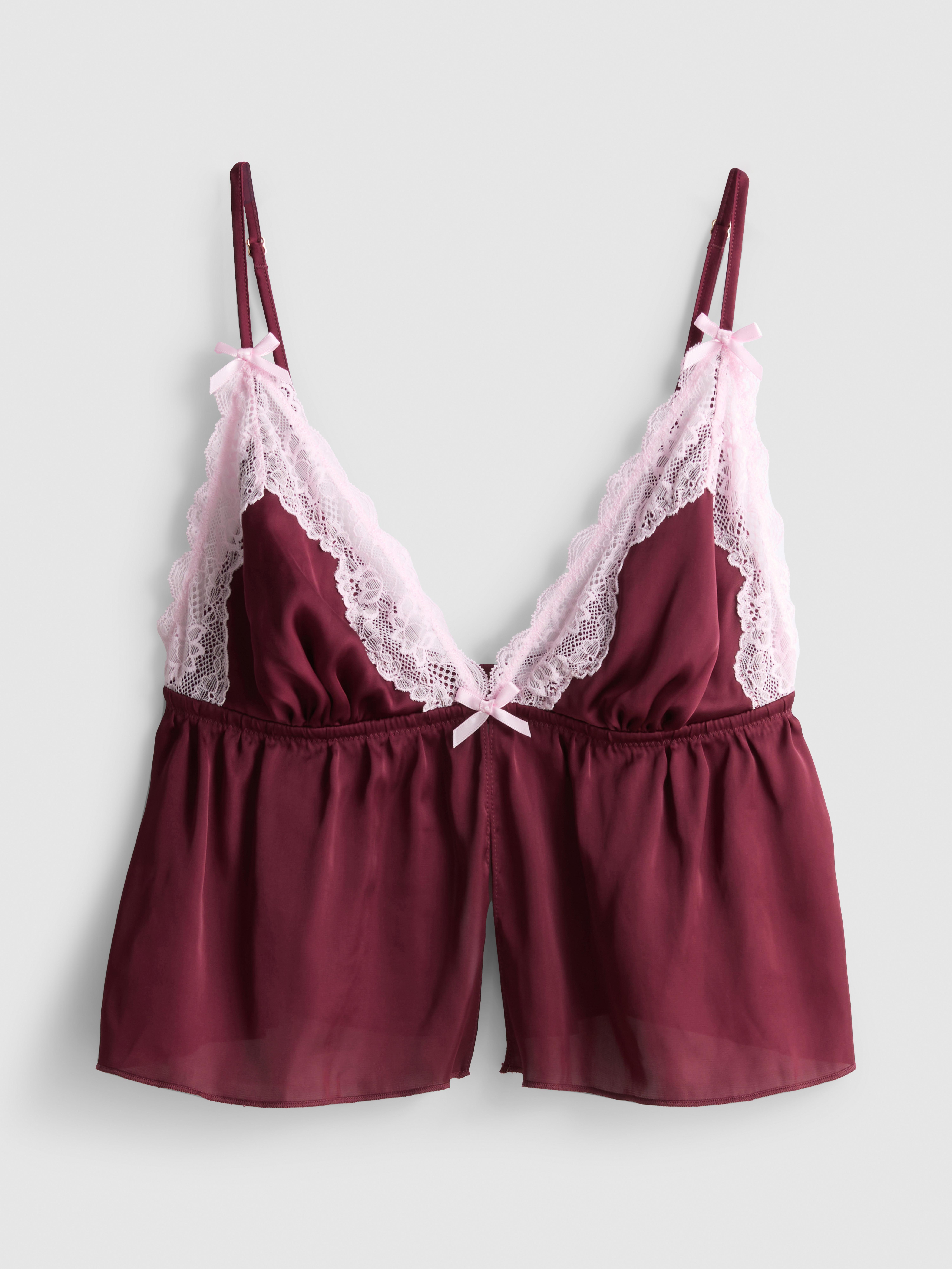 Lace-Trim Contrast Bralette