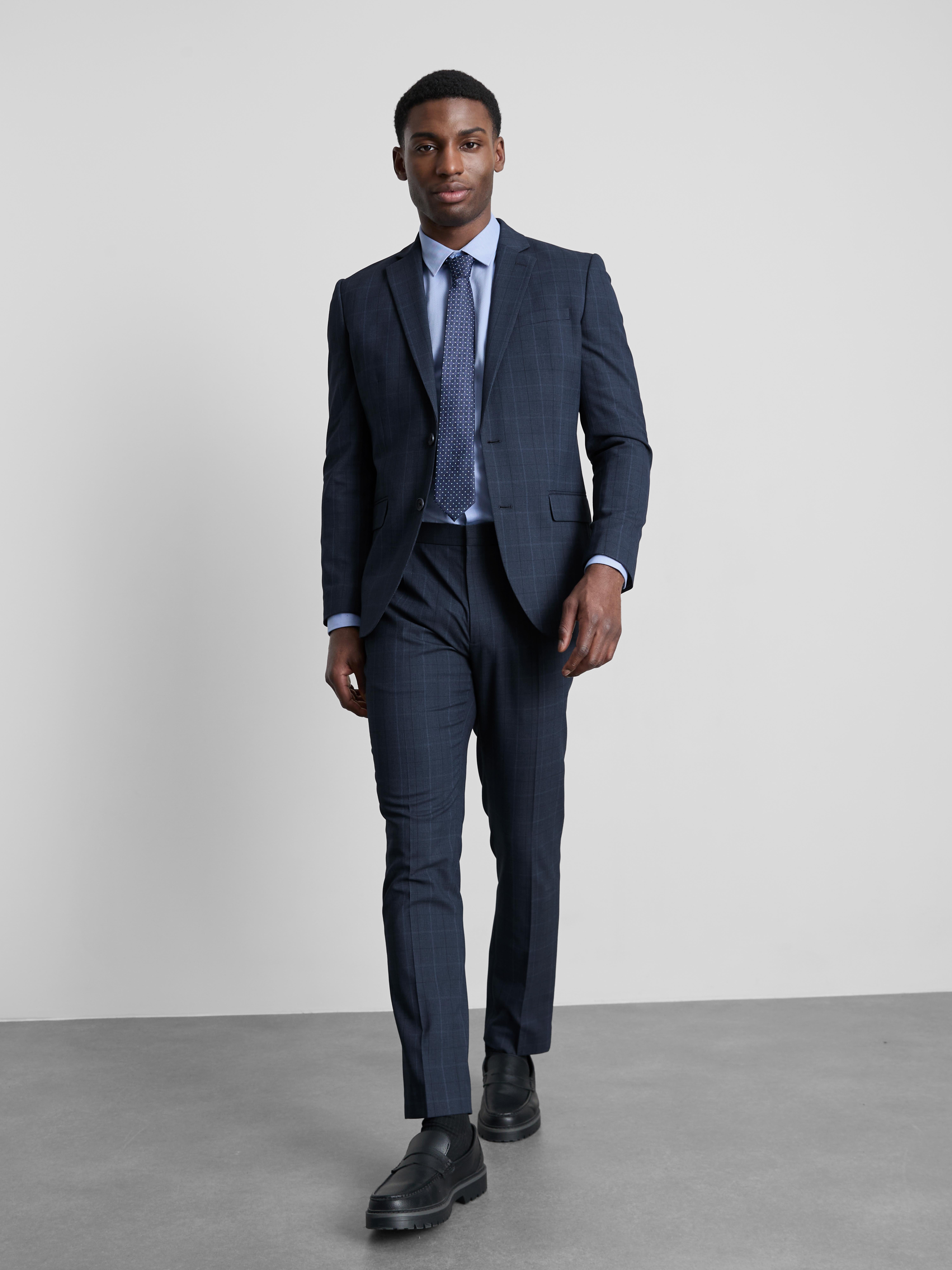Slim Fit Check Suit Jacket
