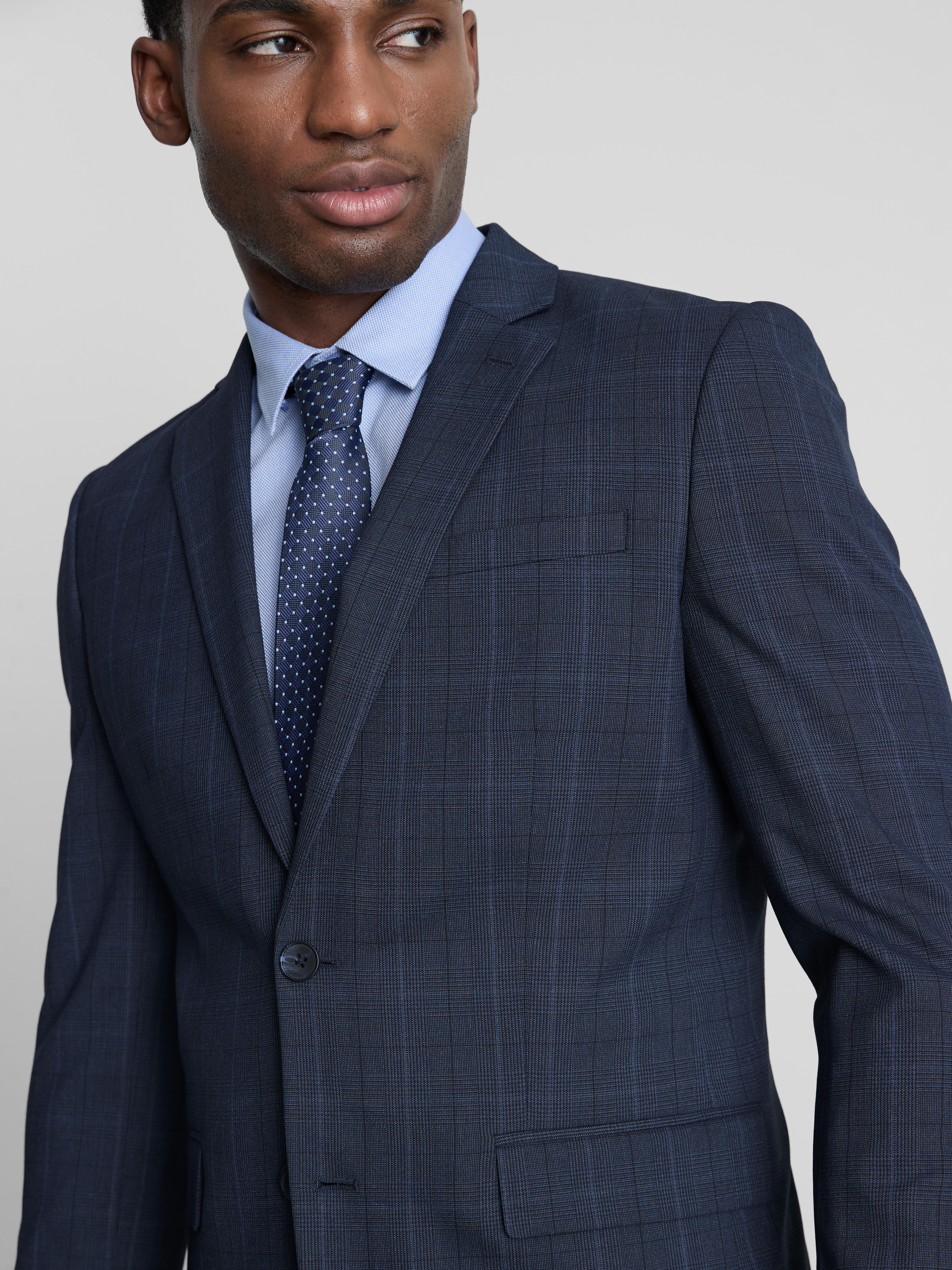 Slim Fit Check Suit Jacket