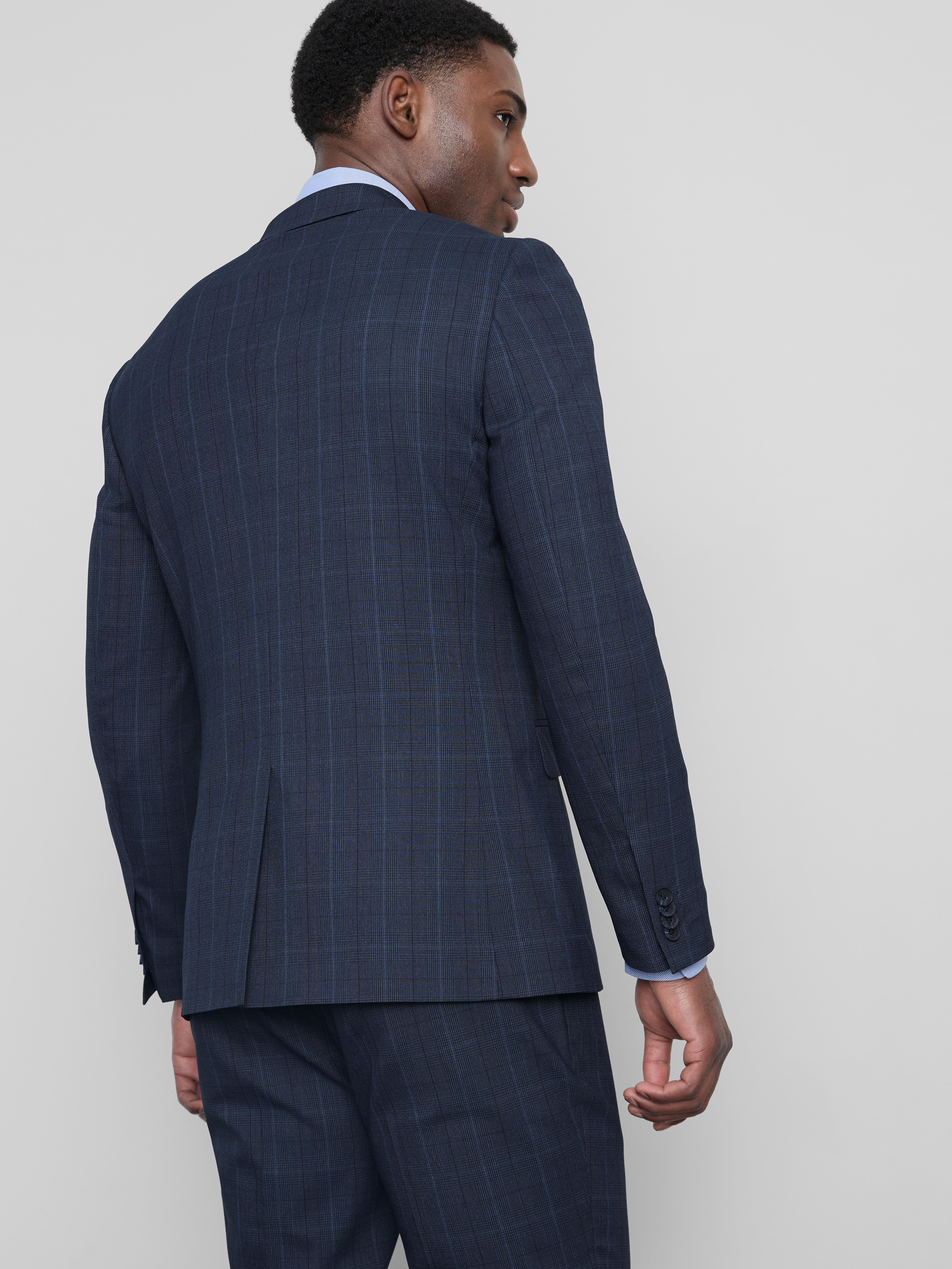 Slim Fit Check Suit Jacket