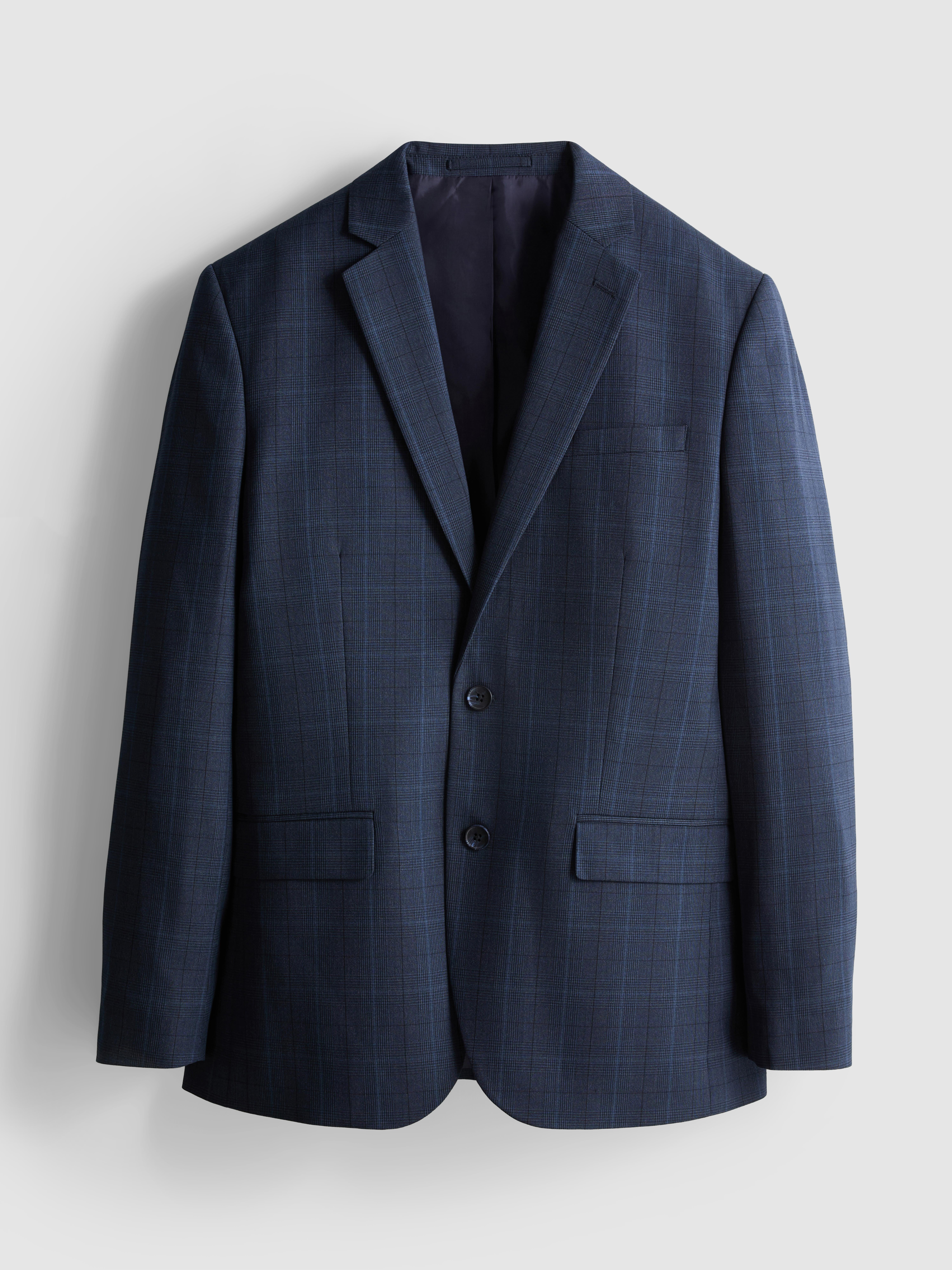 Slim Fit Check Suit Jacket