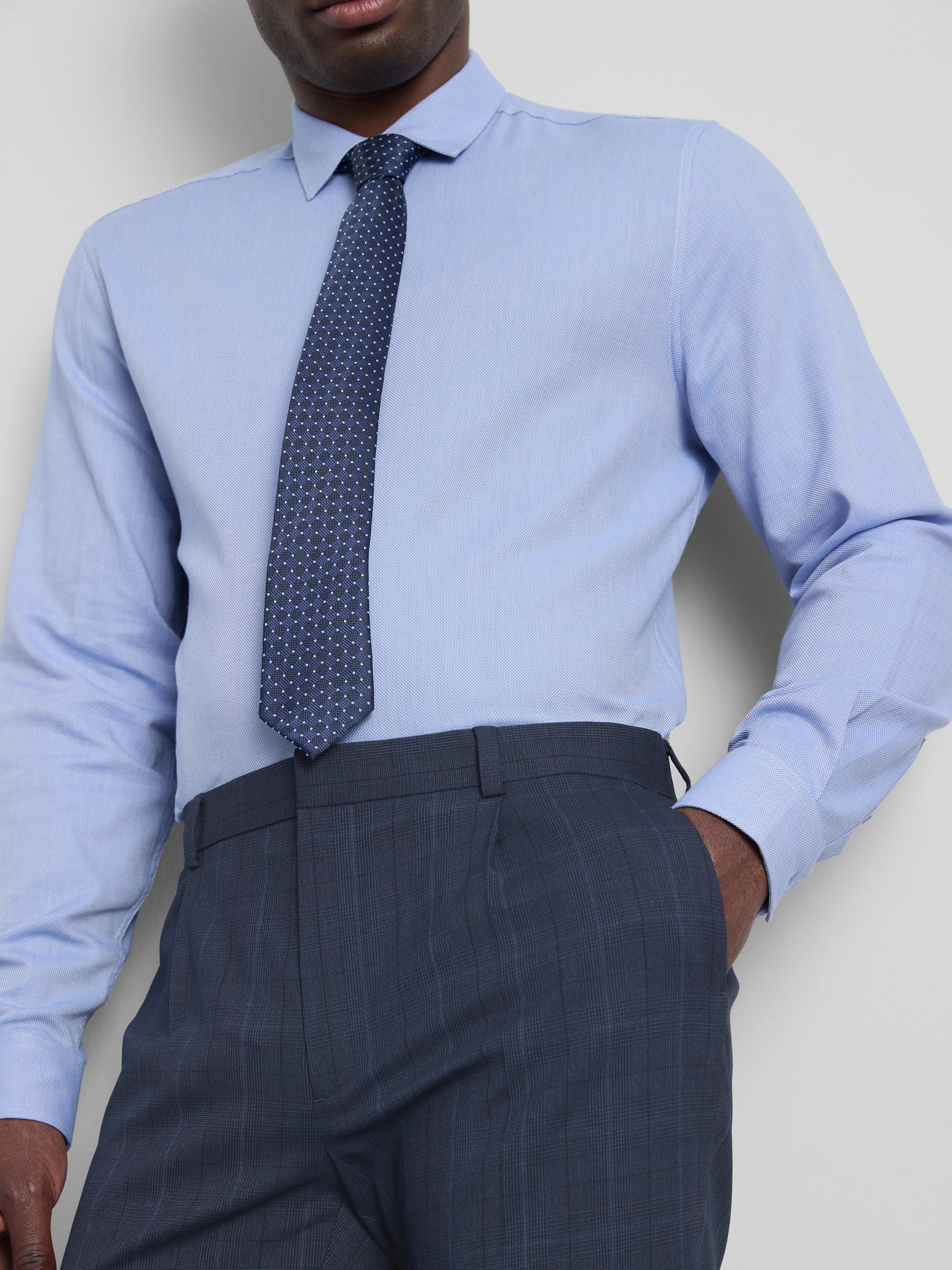 Slim Fit Check Suit Trousers