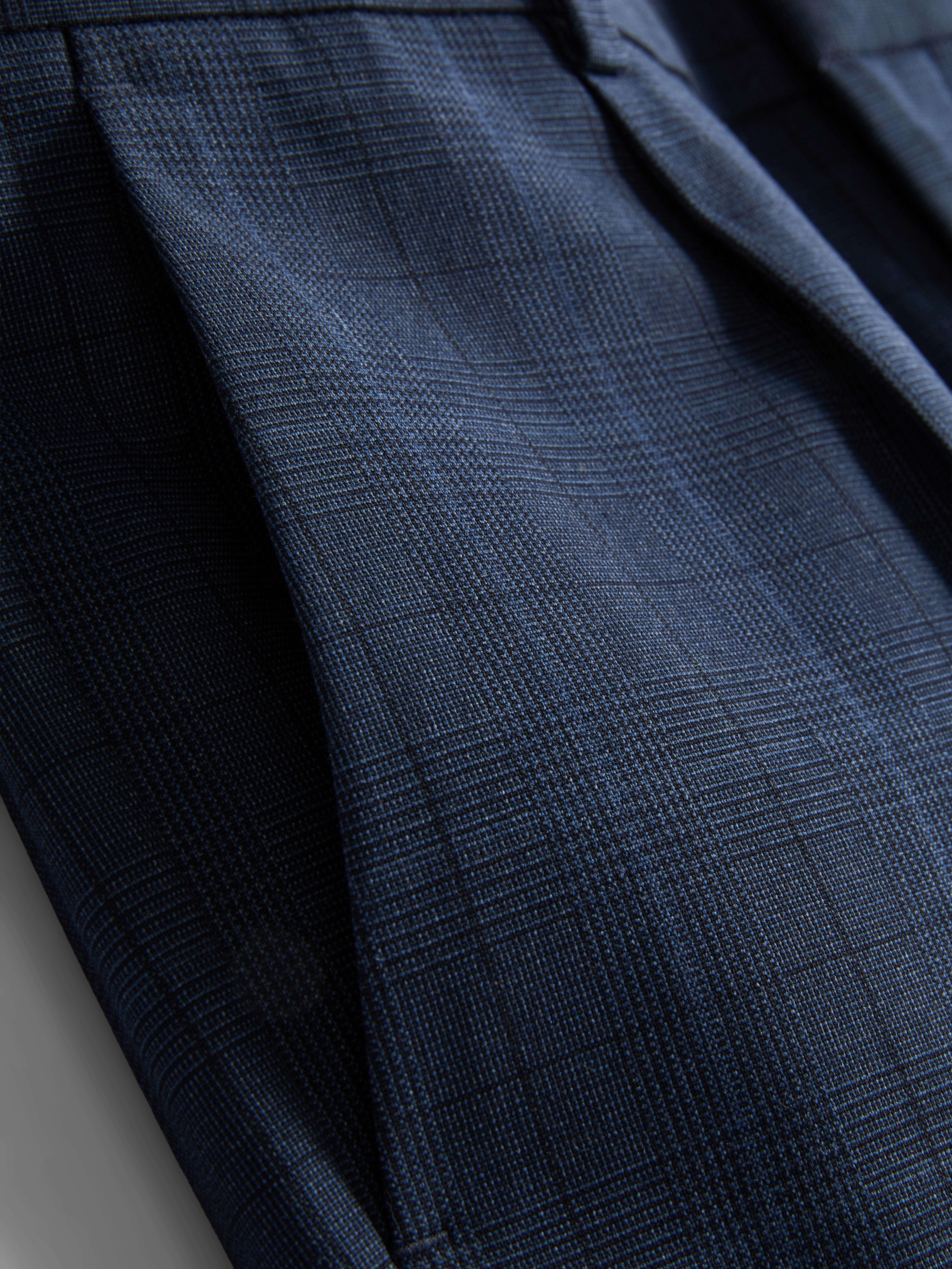 Slim Fit Check Suit Trousers