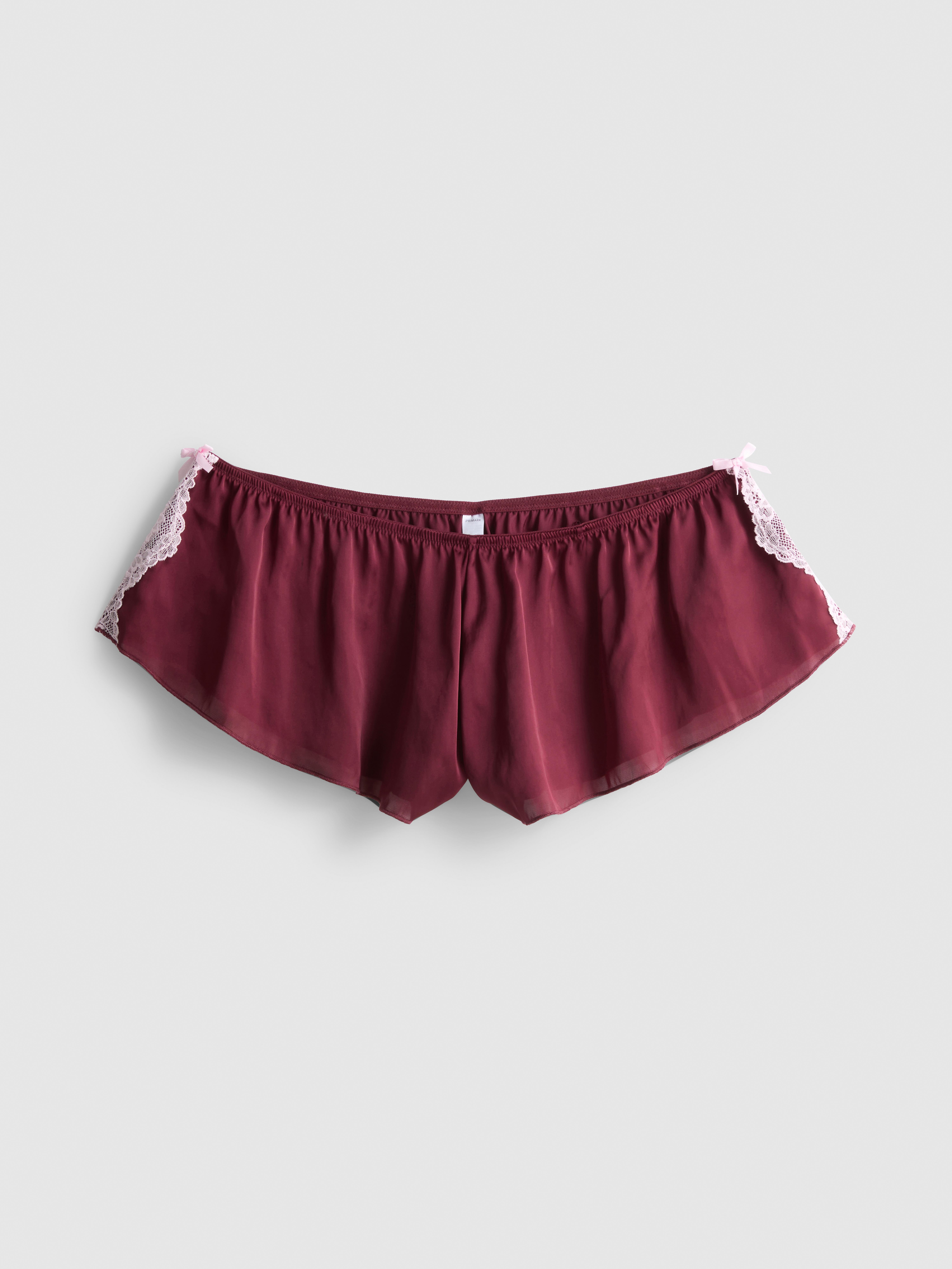 Lace-Trim Contrast French Underwear