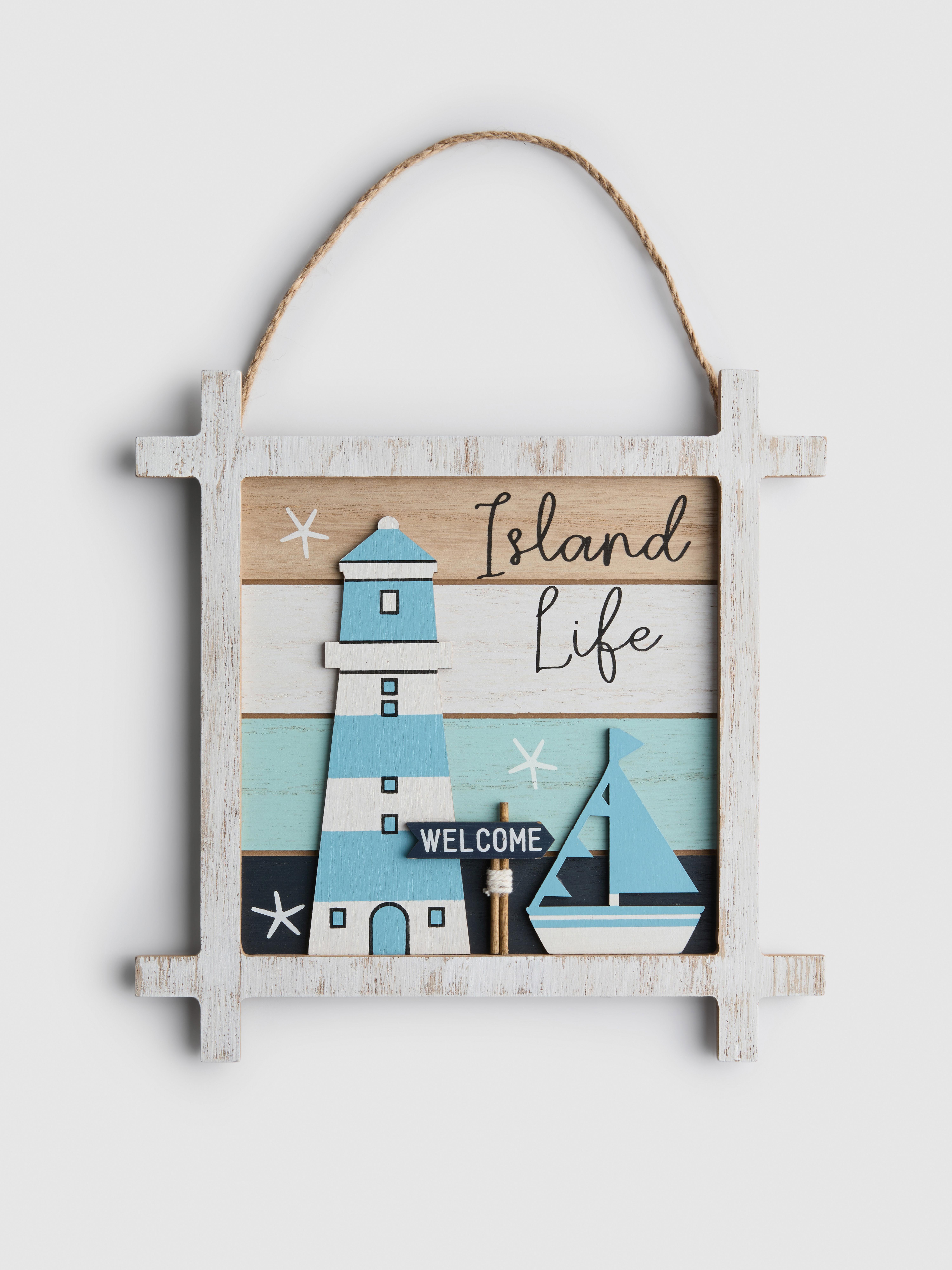 „Island Life“ Dekoschild