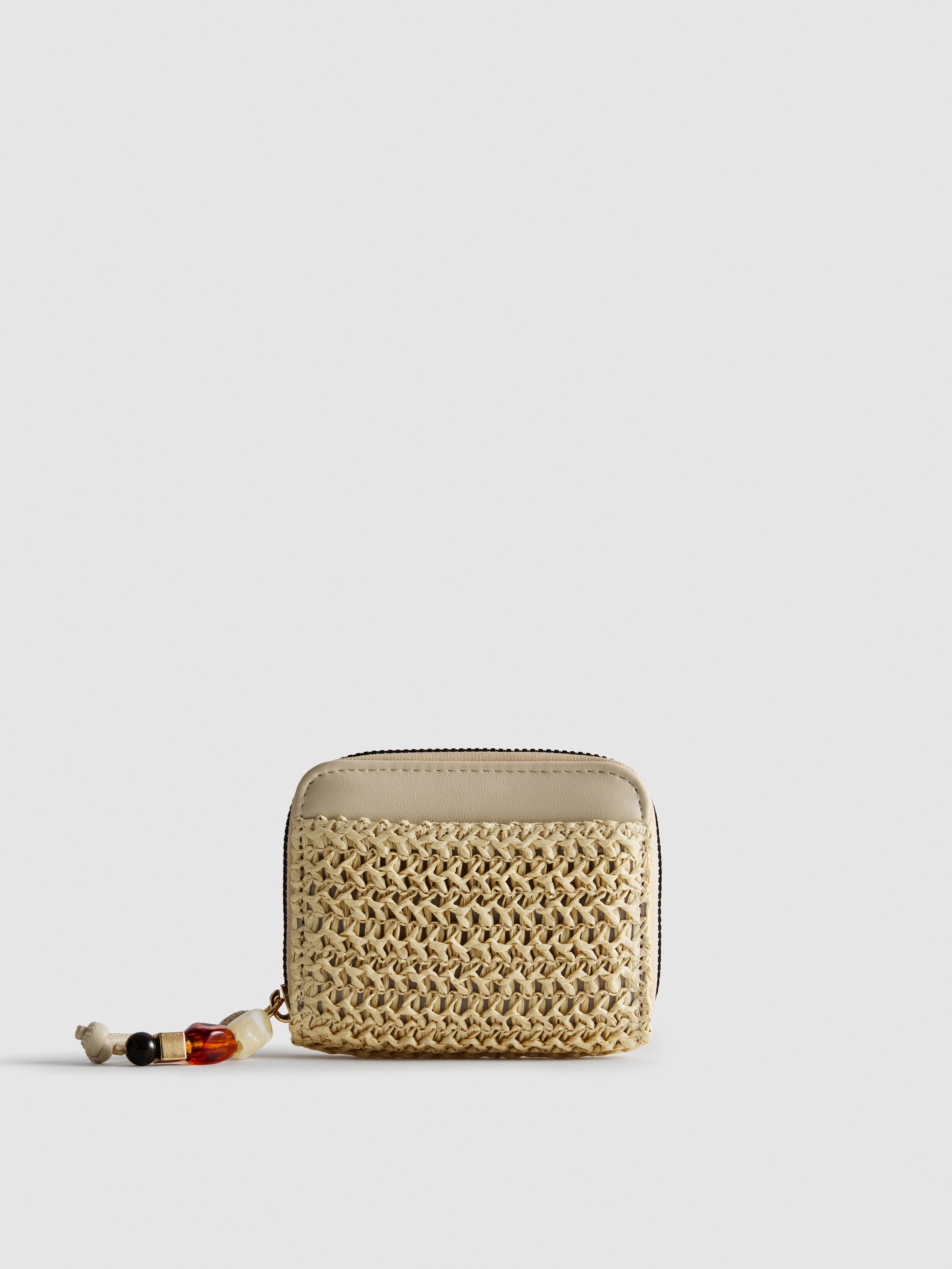 Porte-monnaie tissé zippé
