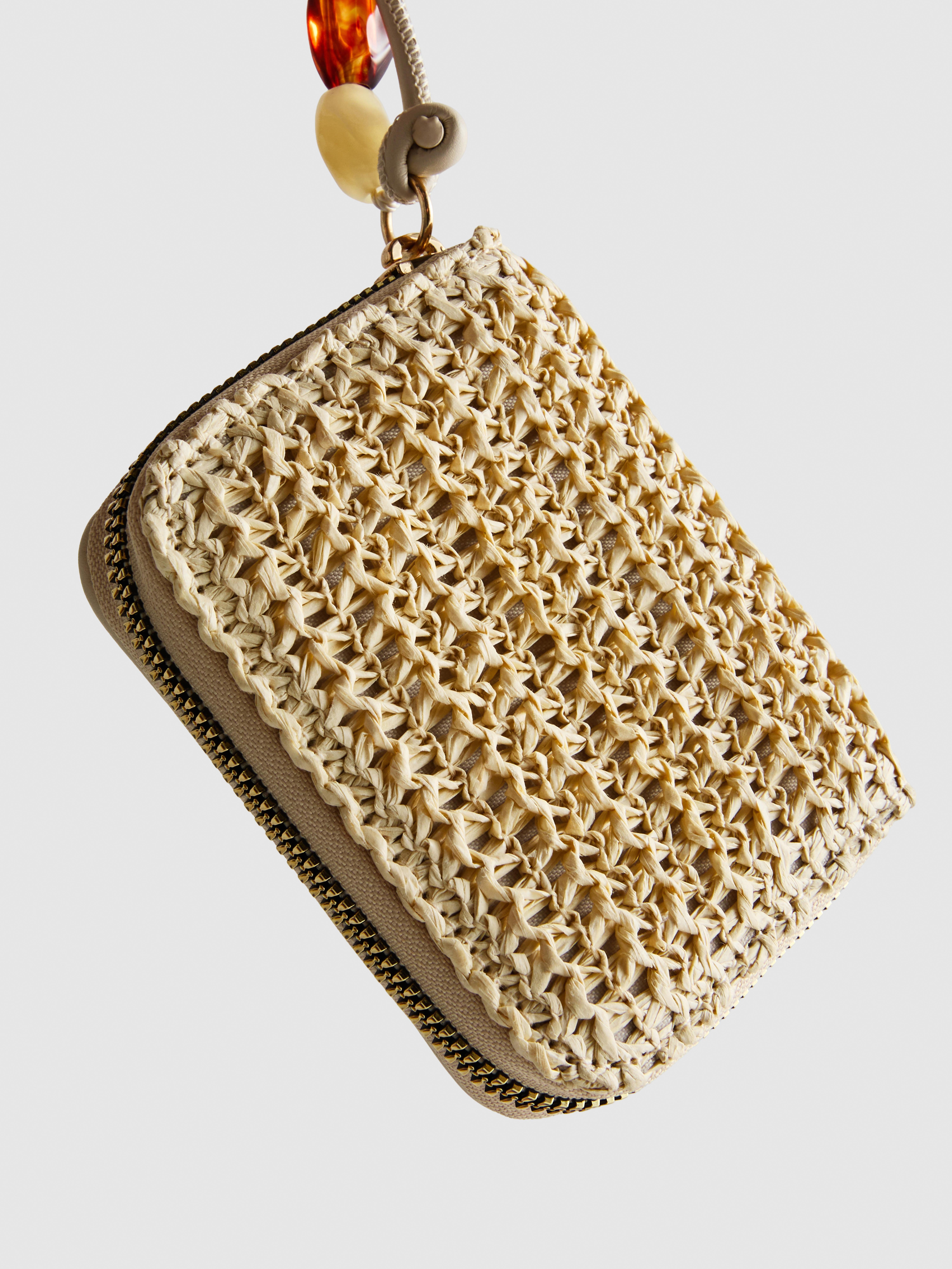 Woven Zip-Up Purse