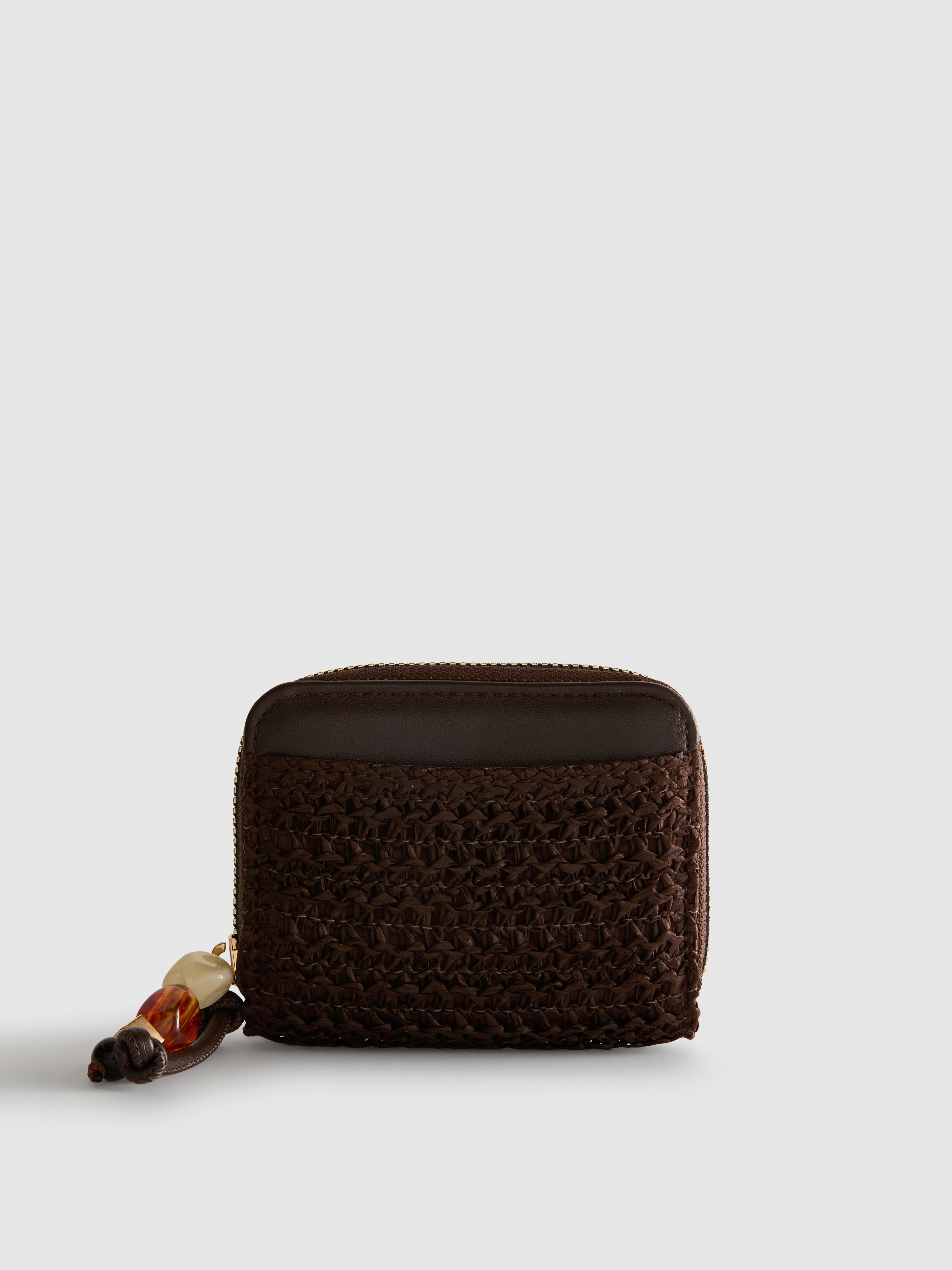 Woven Zip-Up Purse