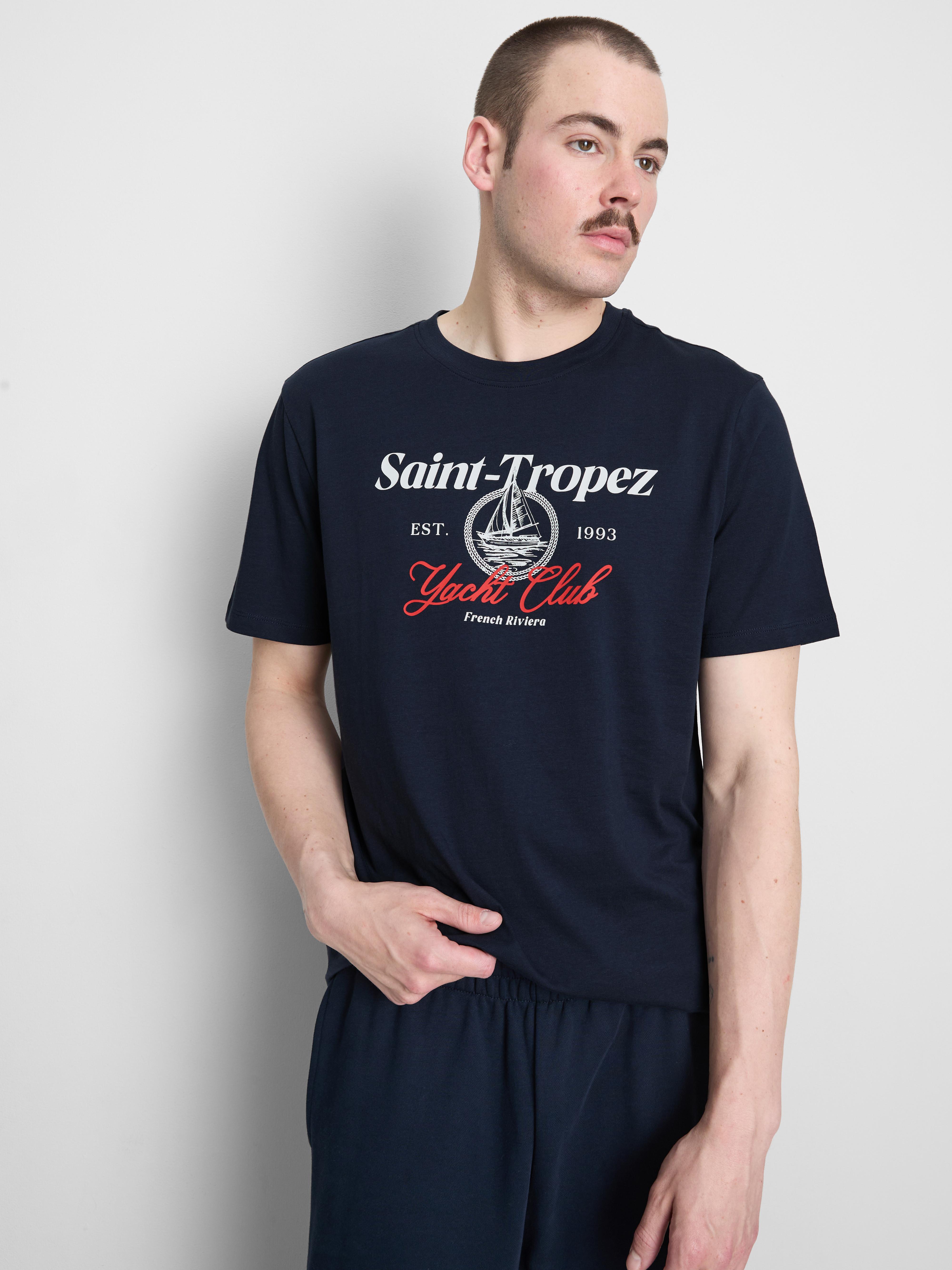 T-Shirt mit Yacht Club-Grafik