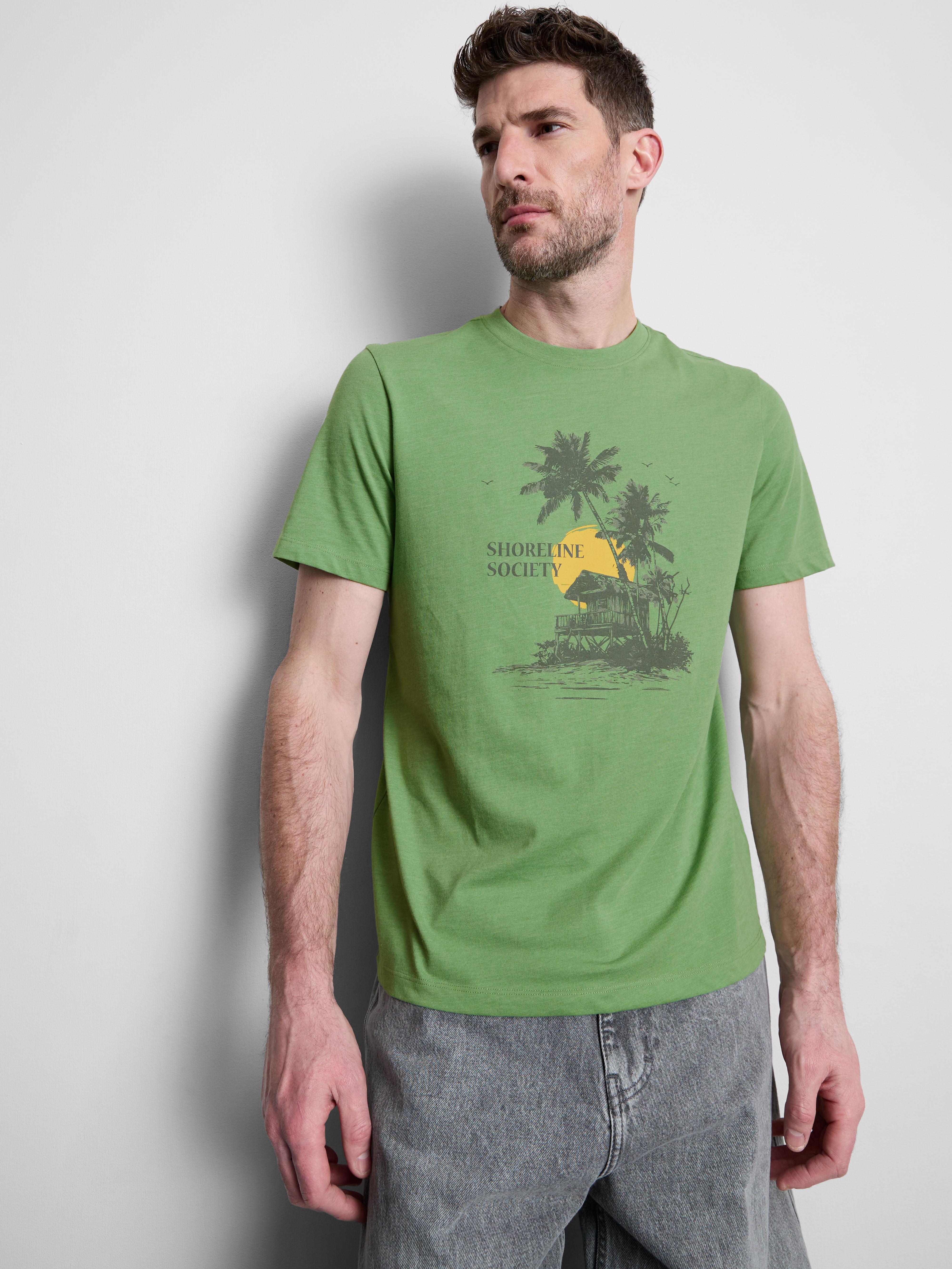 „Shoreline Society“ T-Shirt mit Grafik