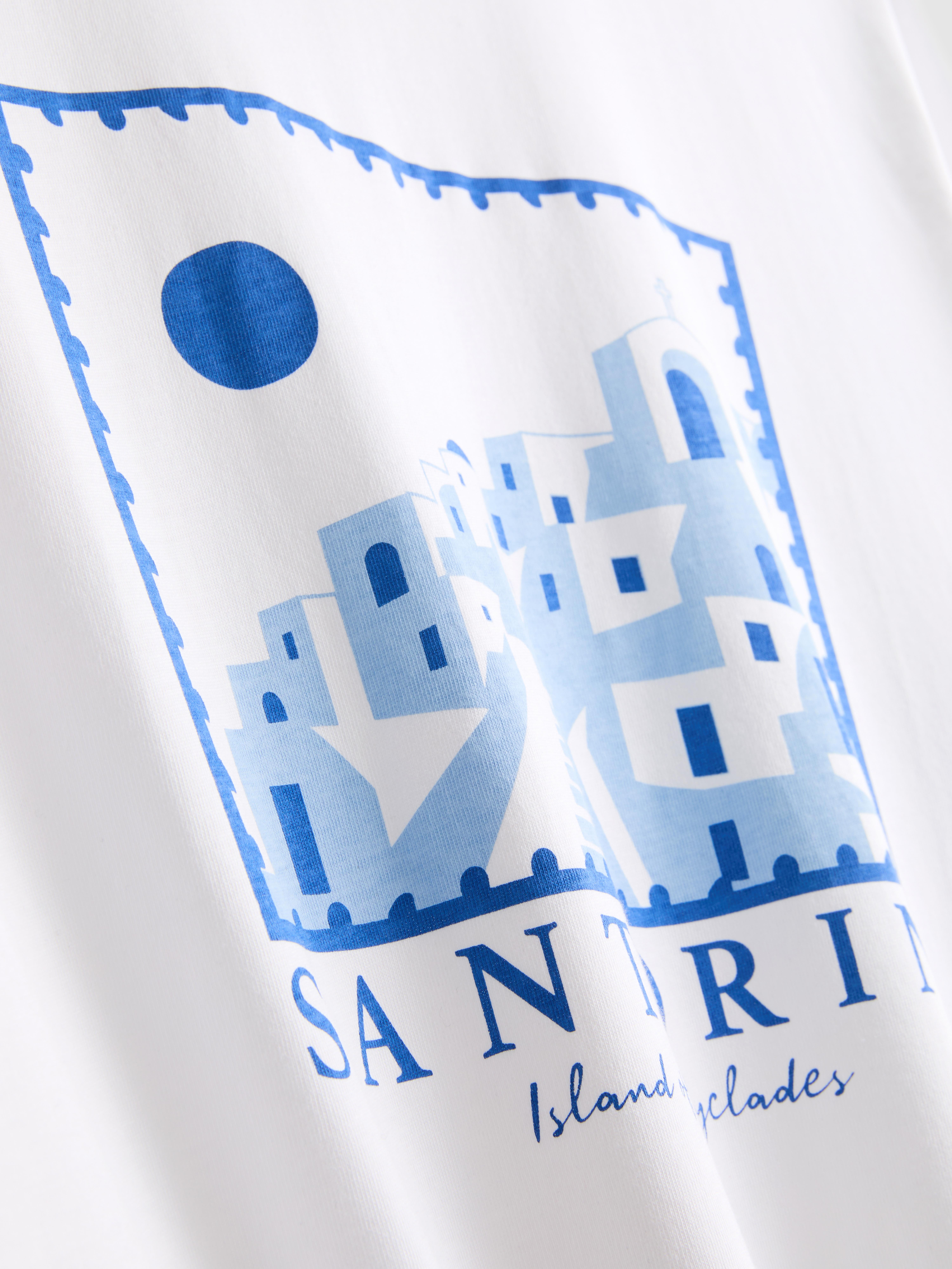 Tričko s grafikou Santorini