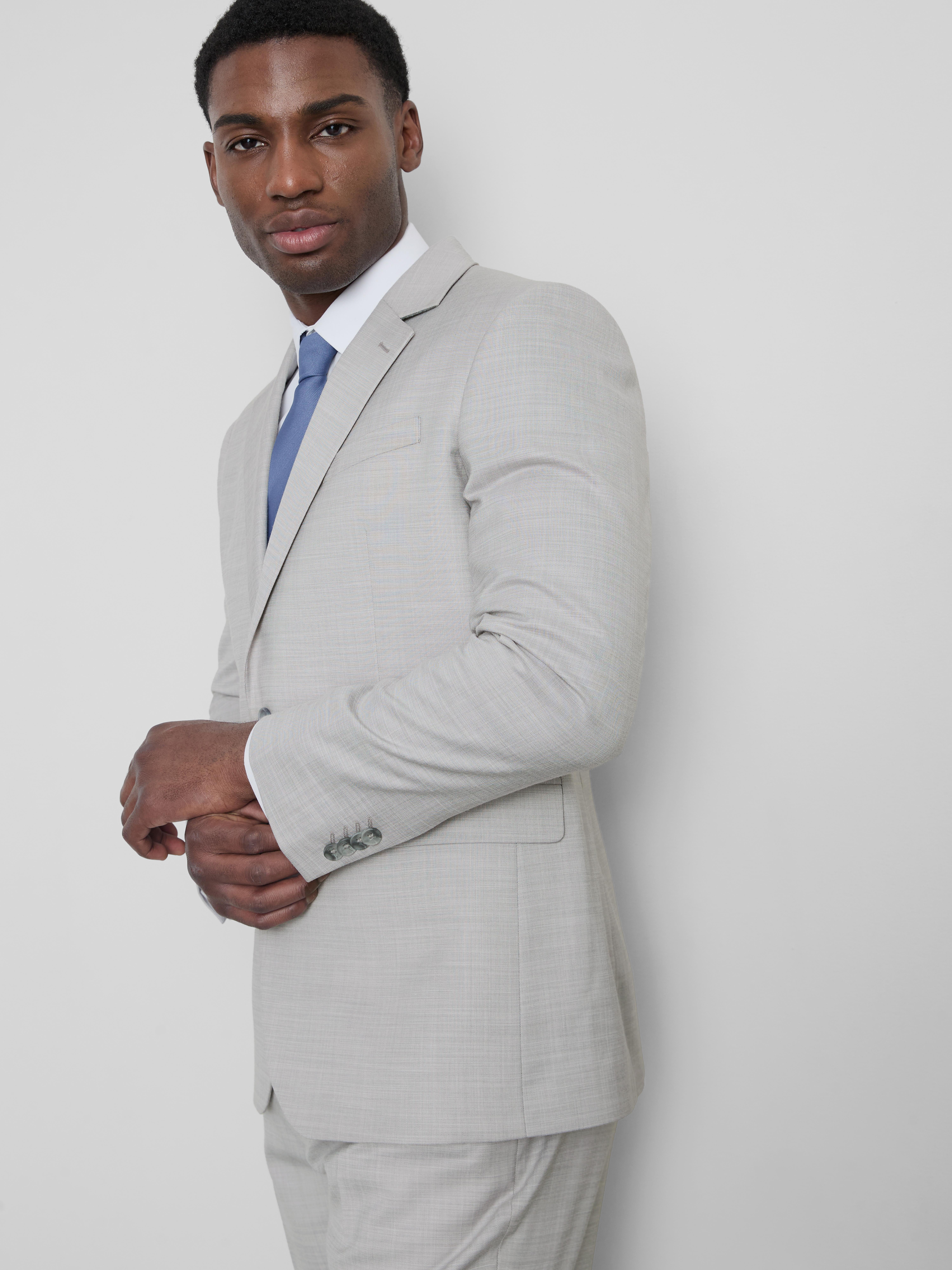 Regular Fit Textured Suit Jacket