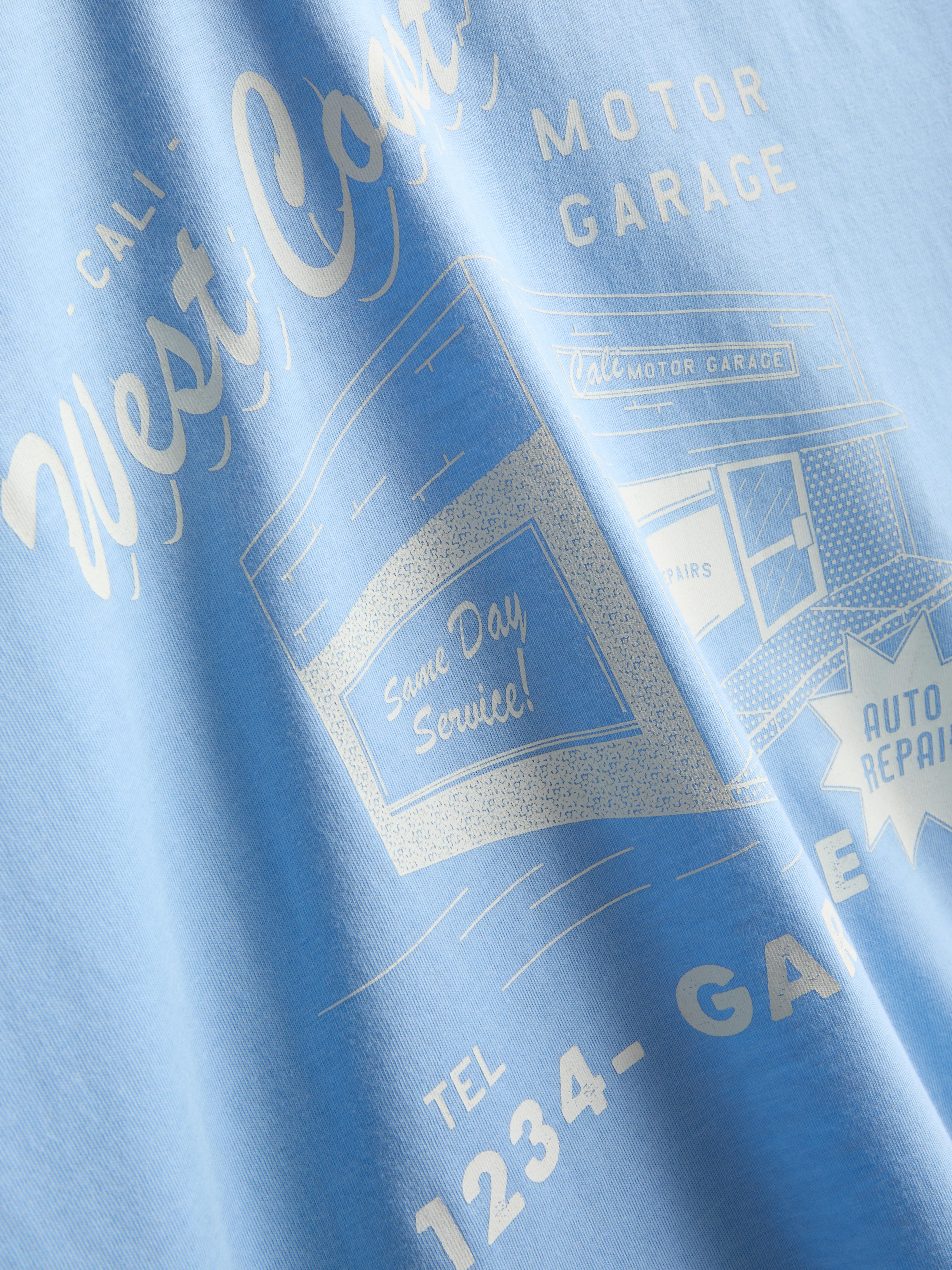 Camiseta con estampado gráfico «Motor Garage»