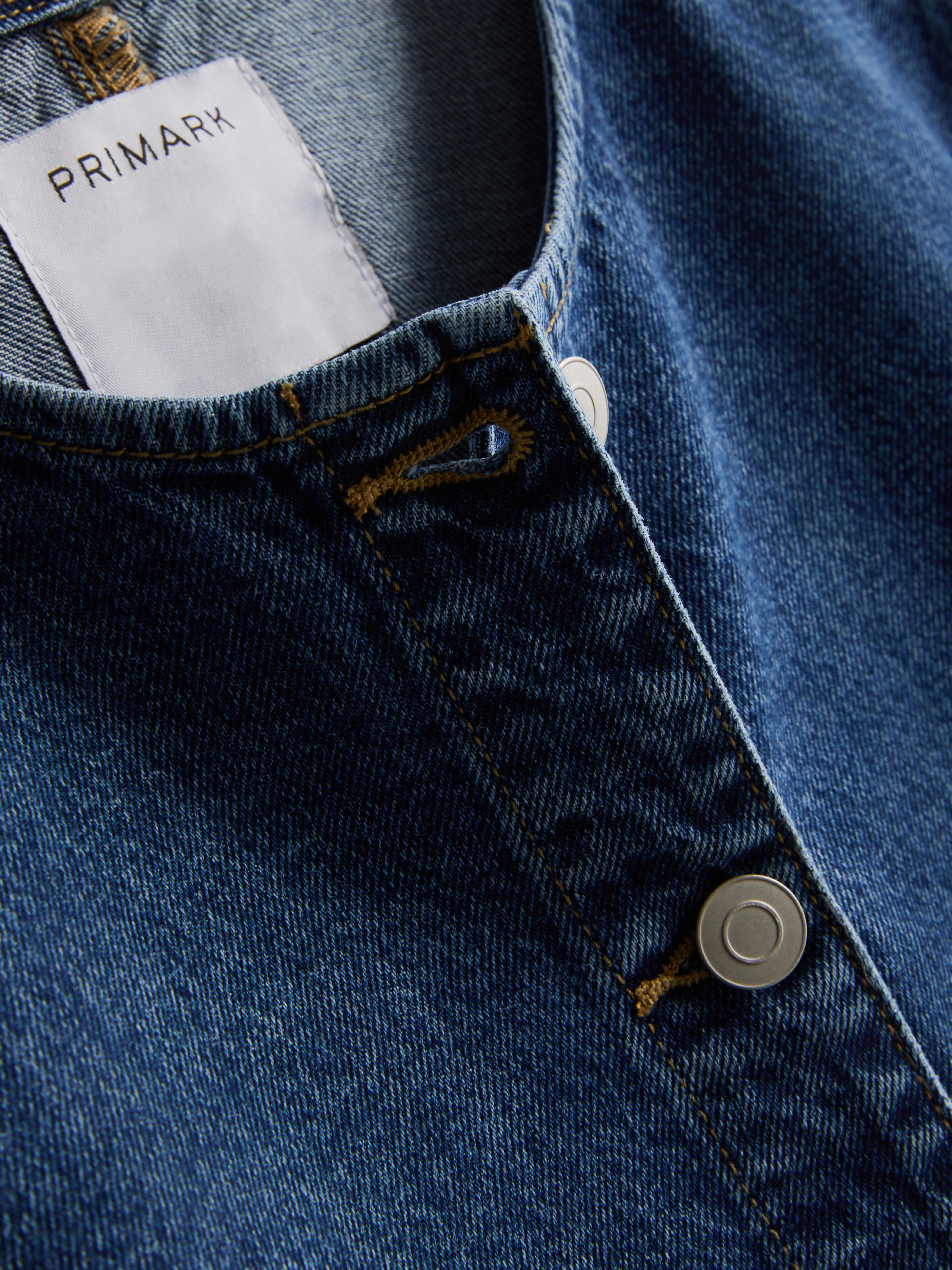 Maglia a maniche corte in denim di cotone
