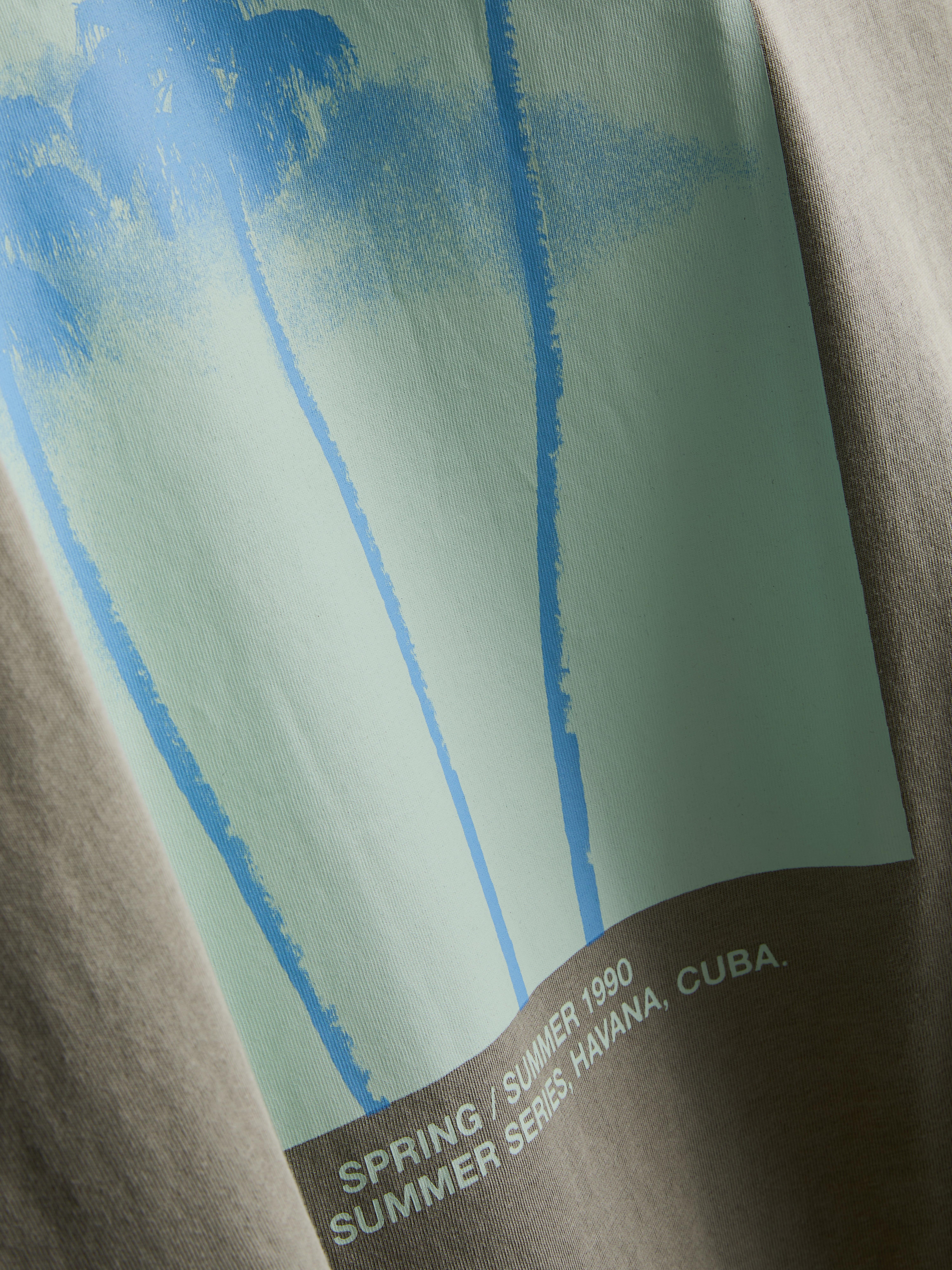 Camiseta con gráficos de palmeras