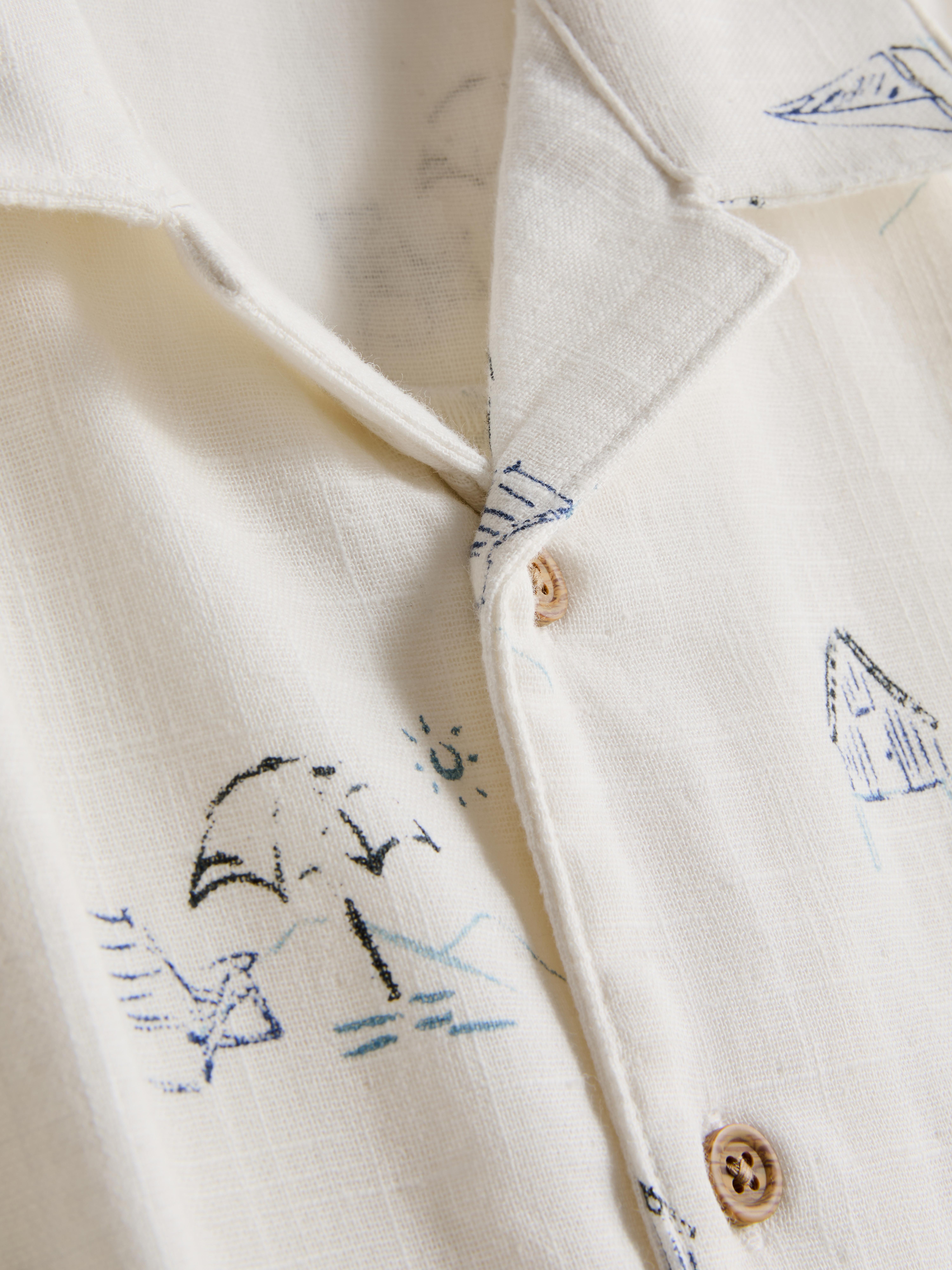 7-15yrs | Printed Textured Shirt