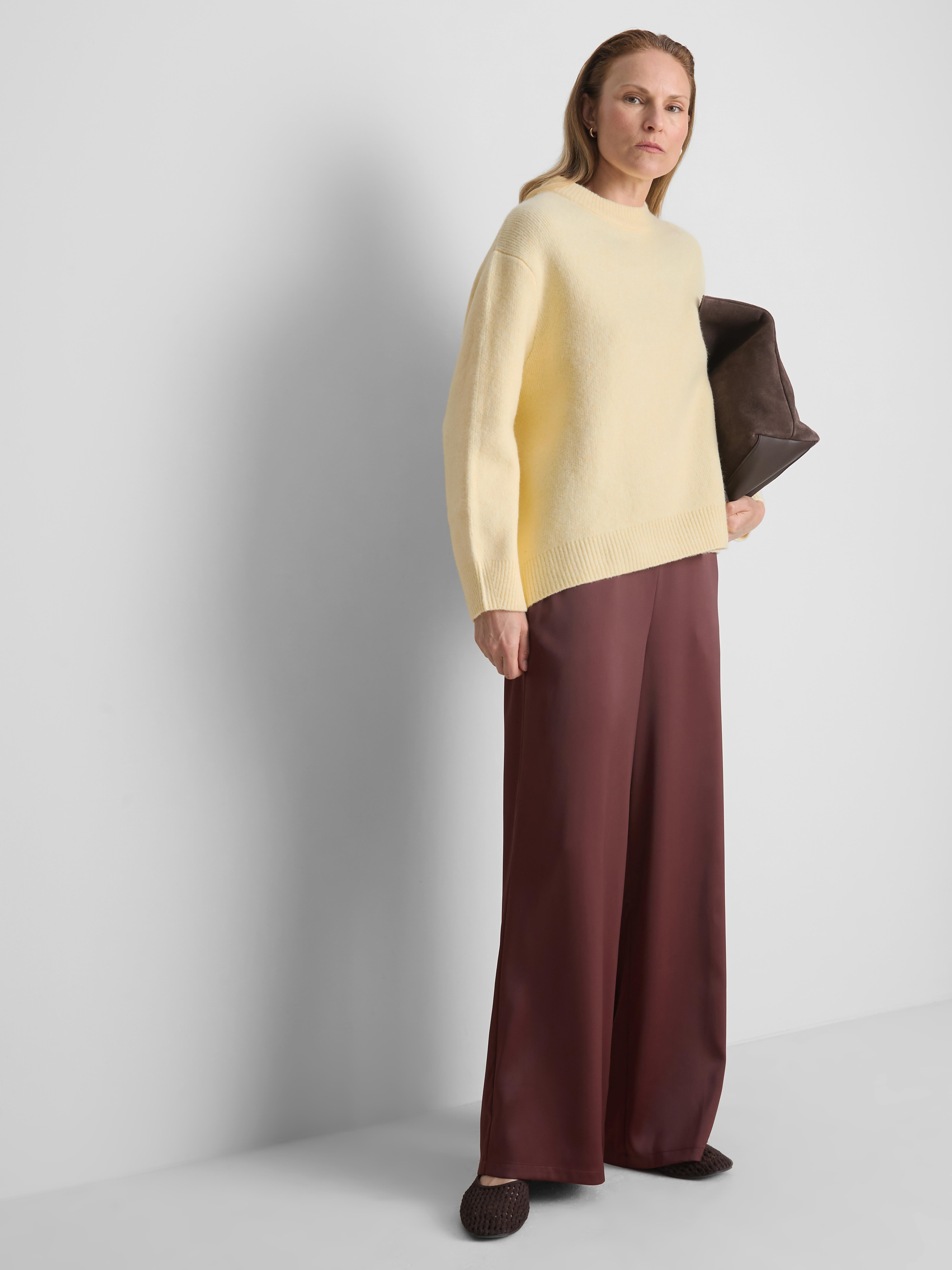 Wool Blend Oversized Crew Neck Jumper
