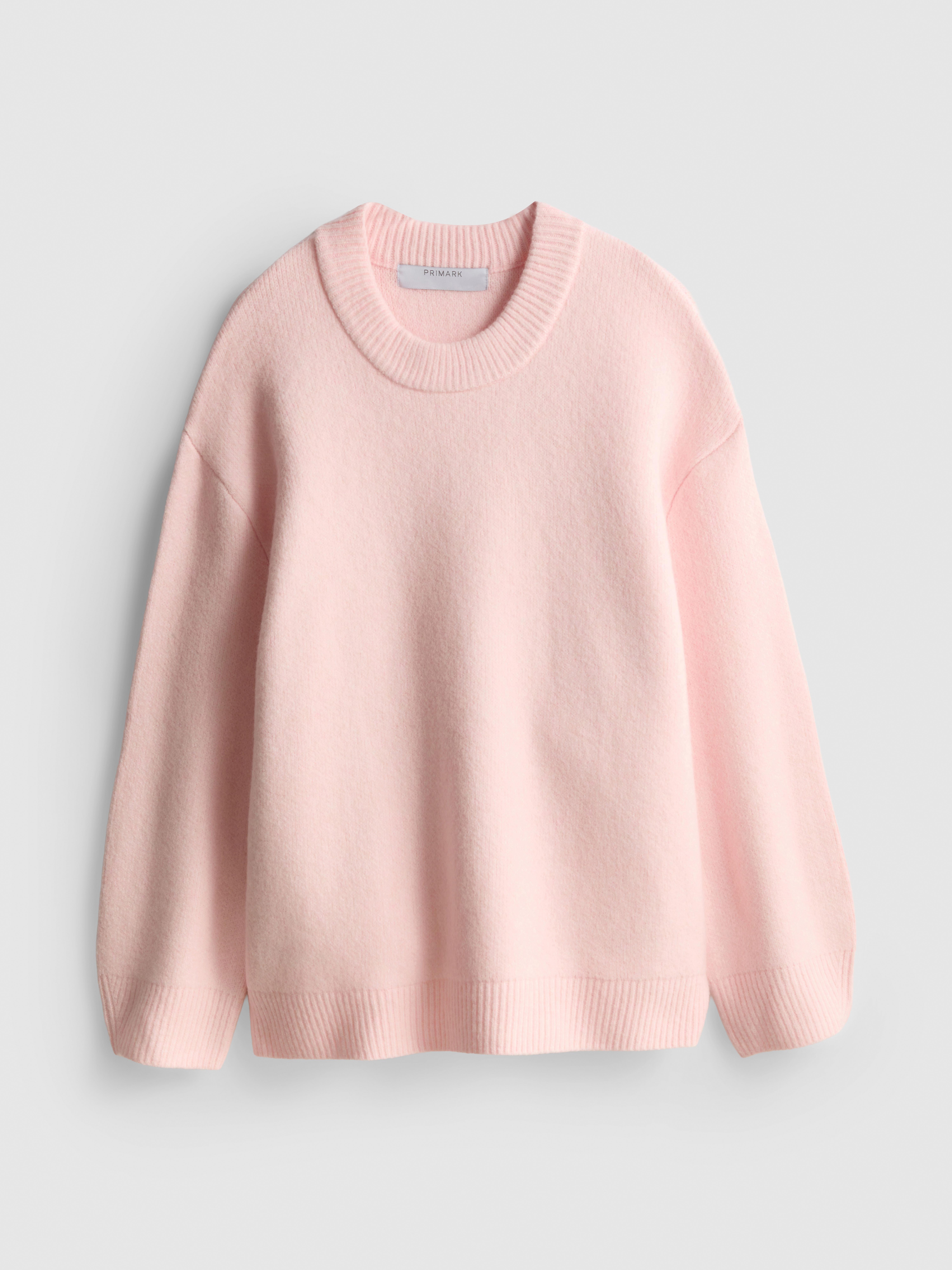 Wool Blend Oversized Crew Neck Jumper
